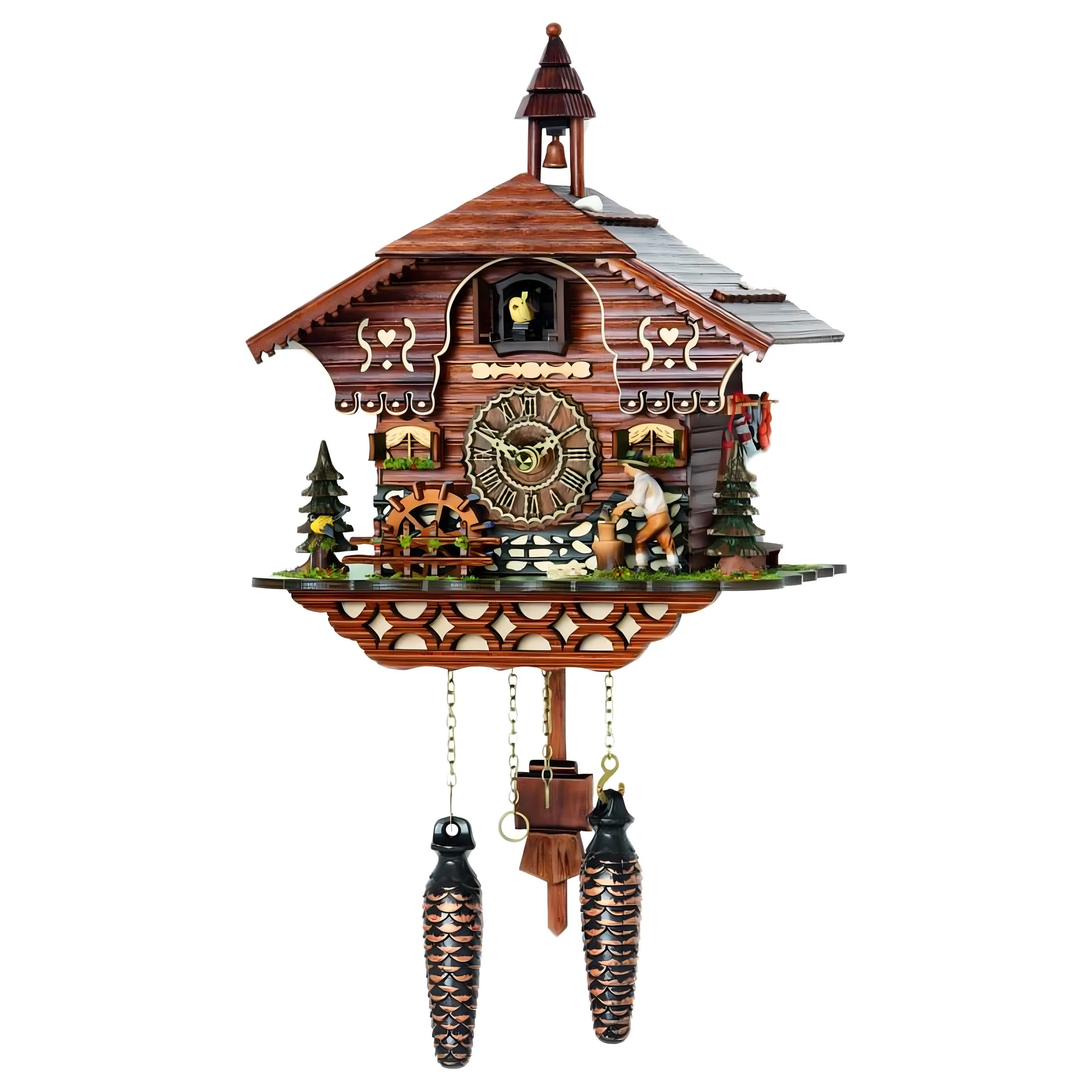 Horloge Coucou Artisanale en Bois : L'Enchantement de la Forêt Noire