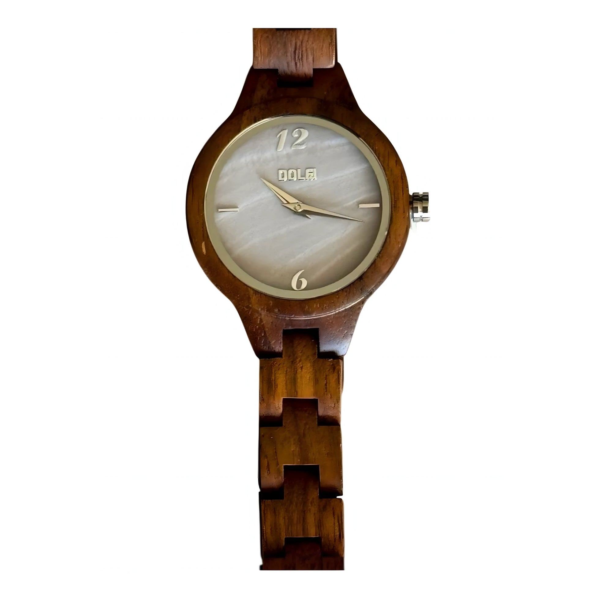 Cecilia Walnut Wood Clock with Gray Dial – Dolfi