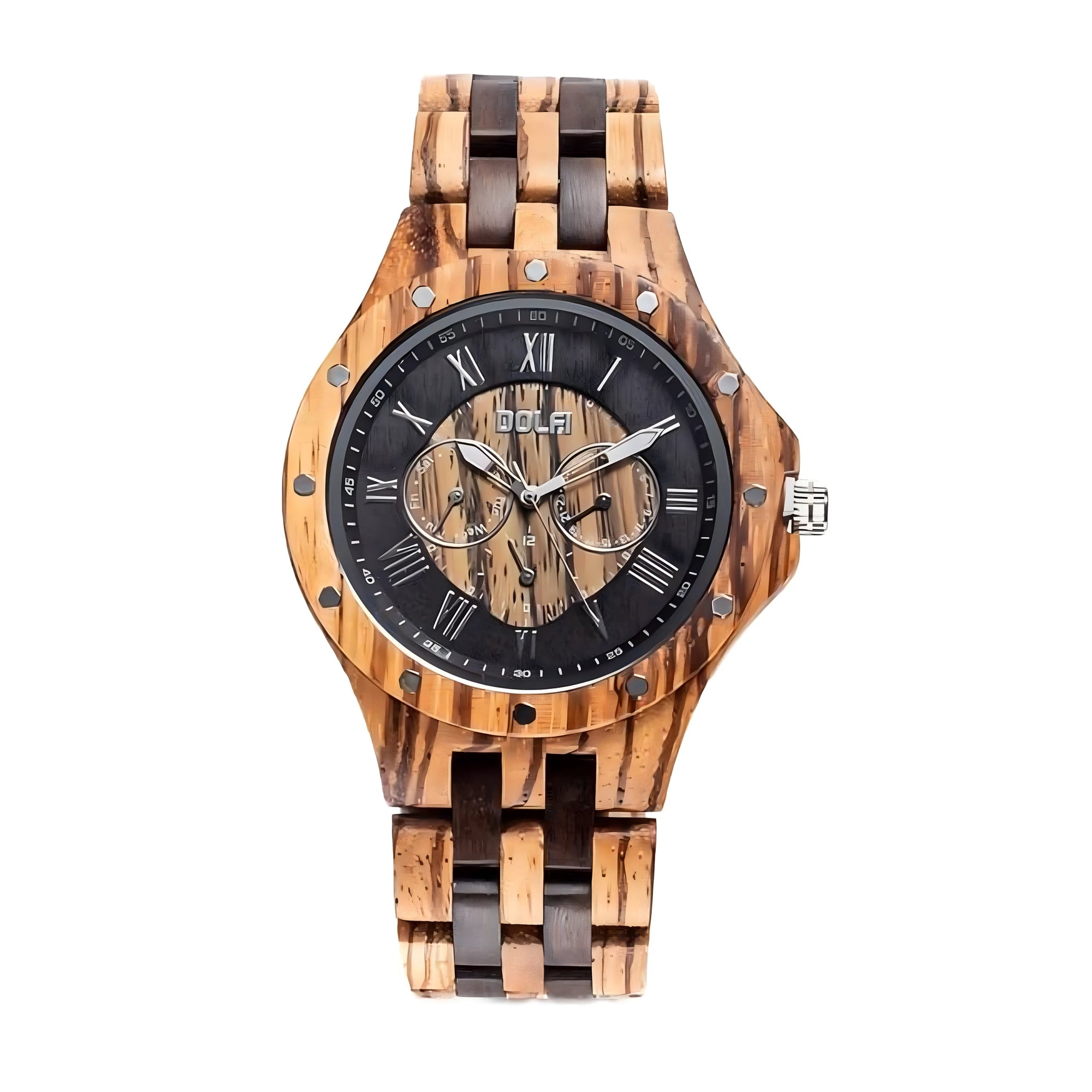 Orologio da Polso da Uomo in Legno d'Ulivo Naturale - Modello Scorpio