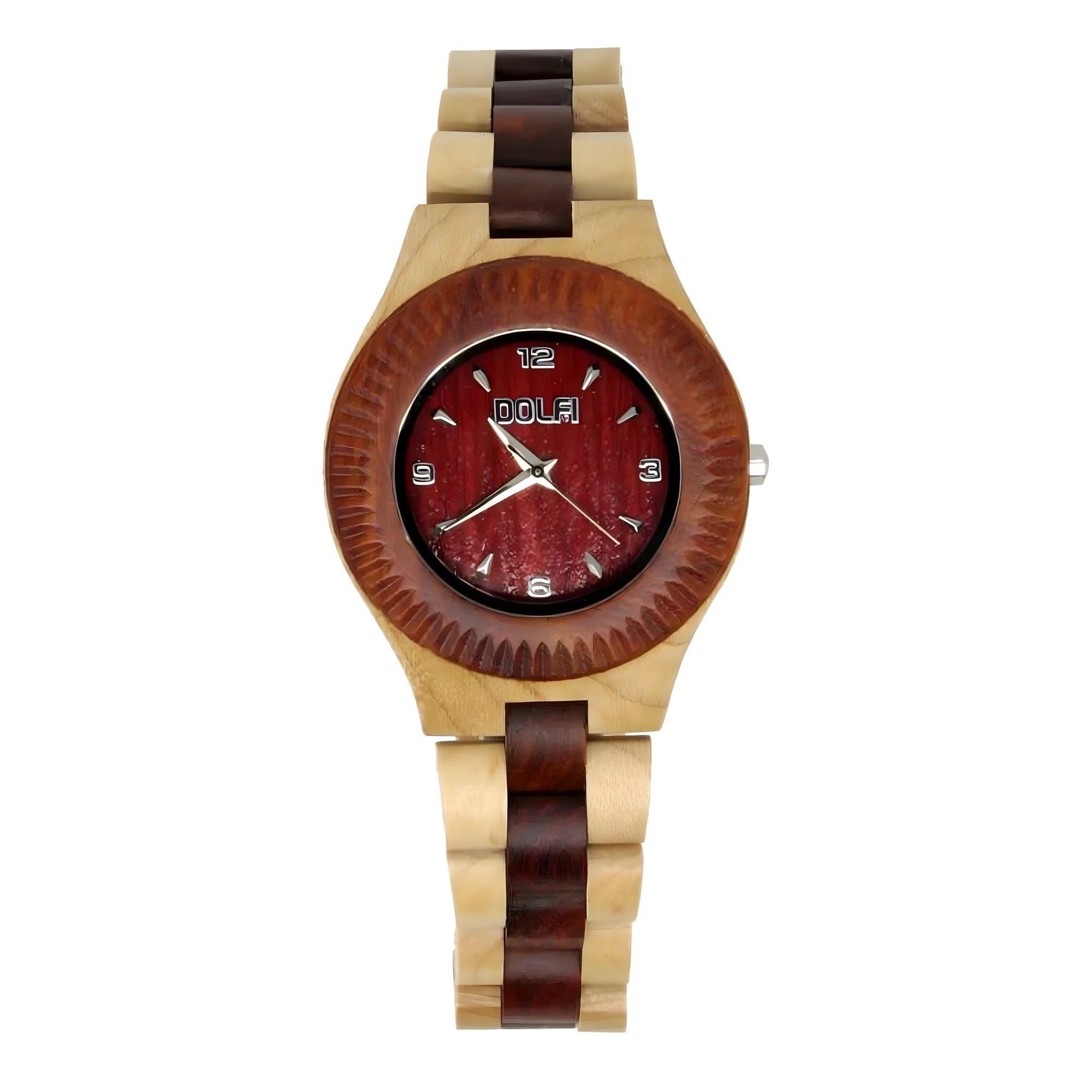 Orologio da Polso in Legno Neville - Design Bicolore della Val Gardena