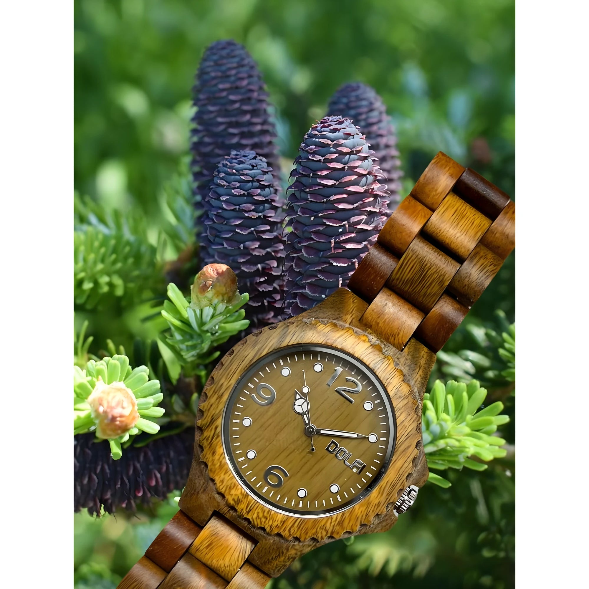 Orologio in Legno Naturale Unisex Modello Dobbie - Design e Passione Artigiana Val Gardena