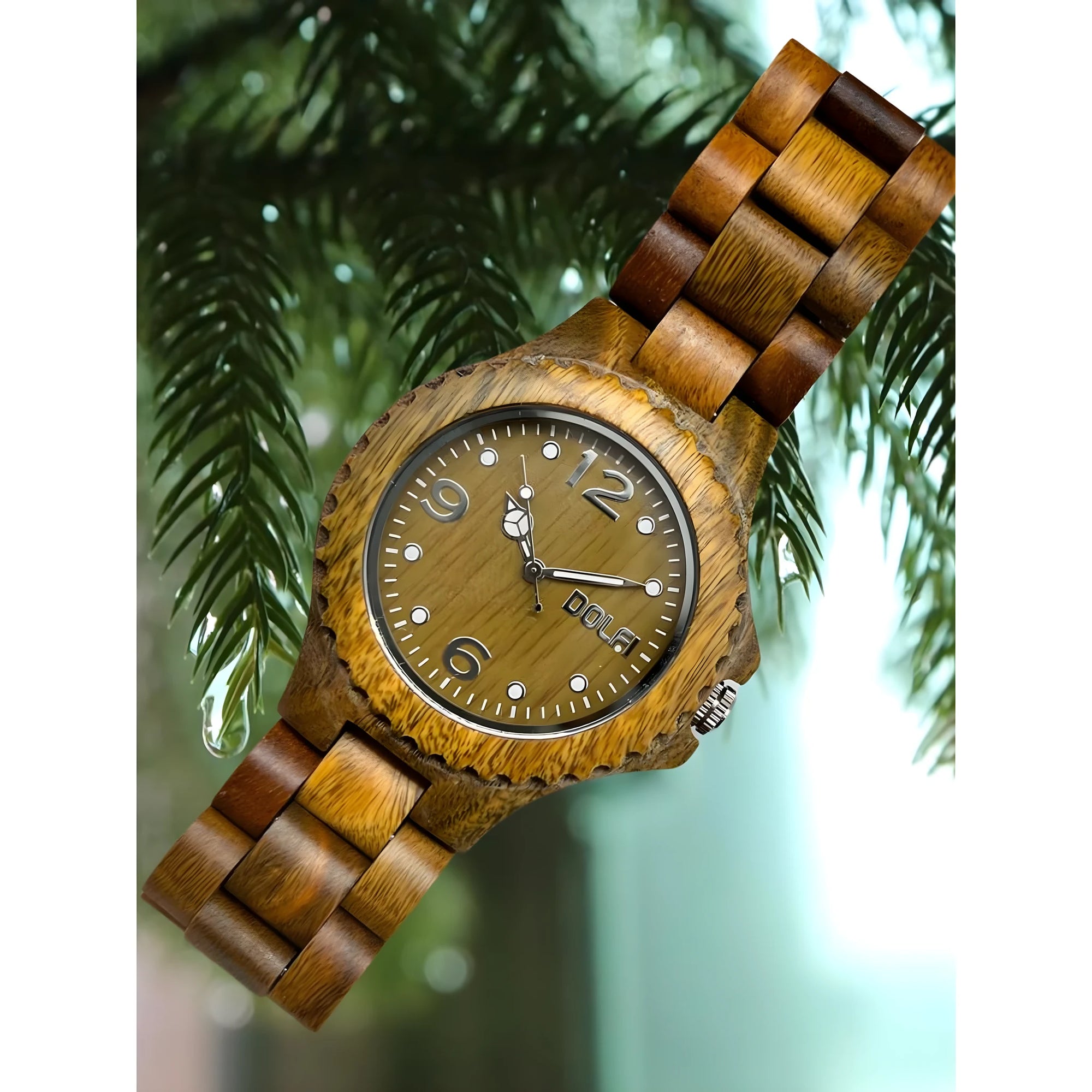 Orologio in Legno Naturale Unisex Modello Dobbie - Design e Passione Artigiana Val Gardena