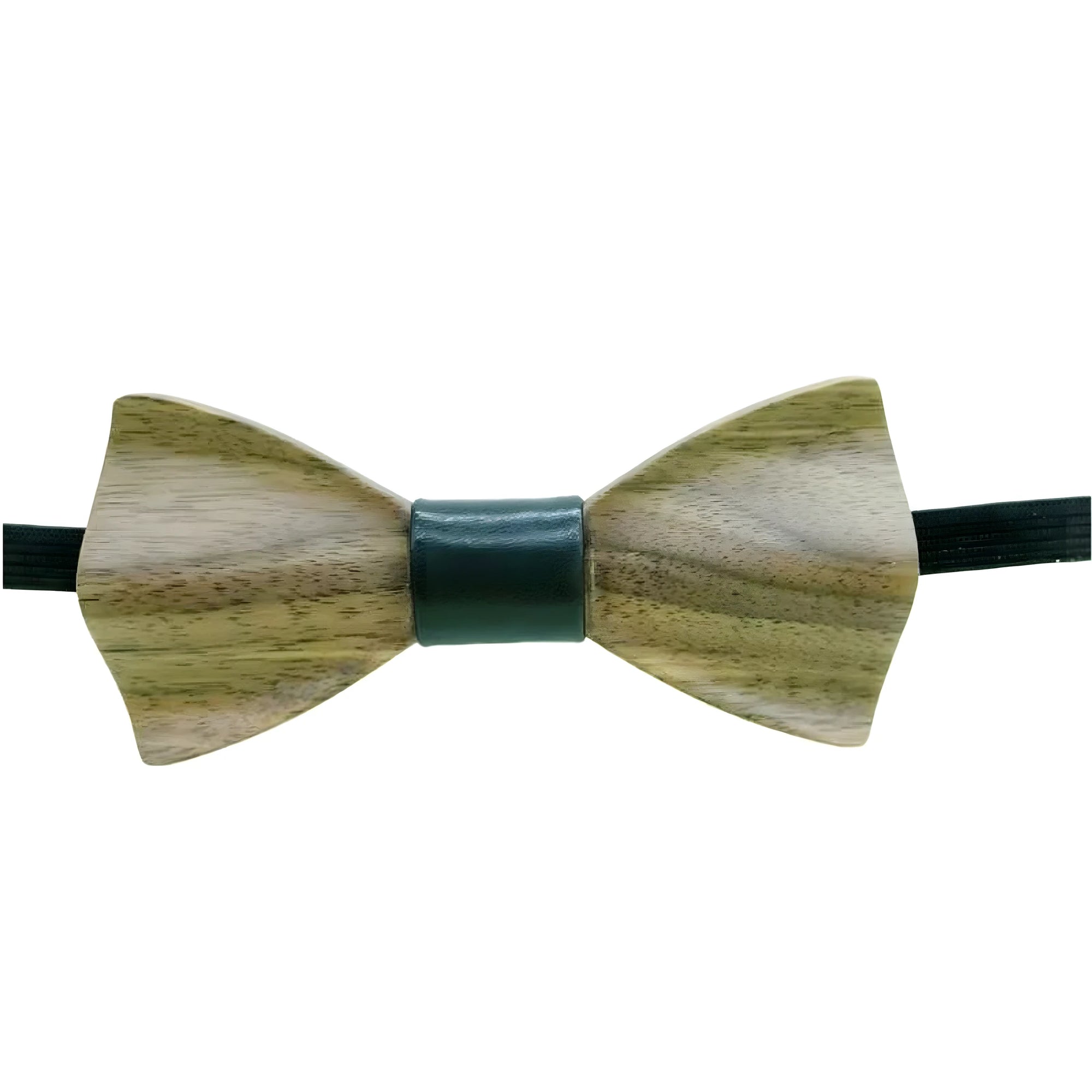 Nœud Papillon Homme Noir Artisanal en Bois Naturel du Val Gardena