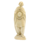 Pastore Contemplativo con Ciotola in Legno – Scultura Val Gardena