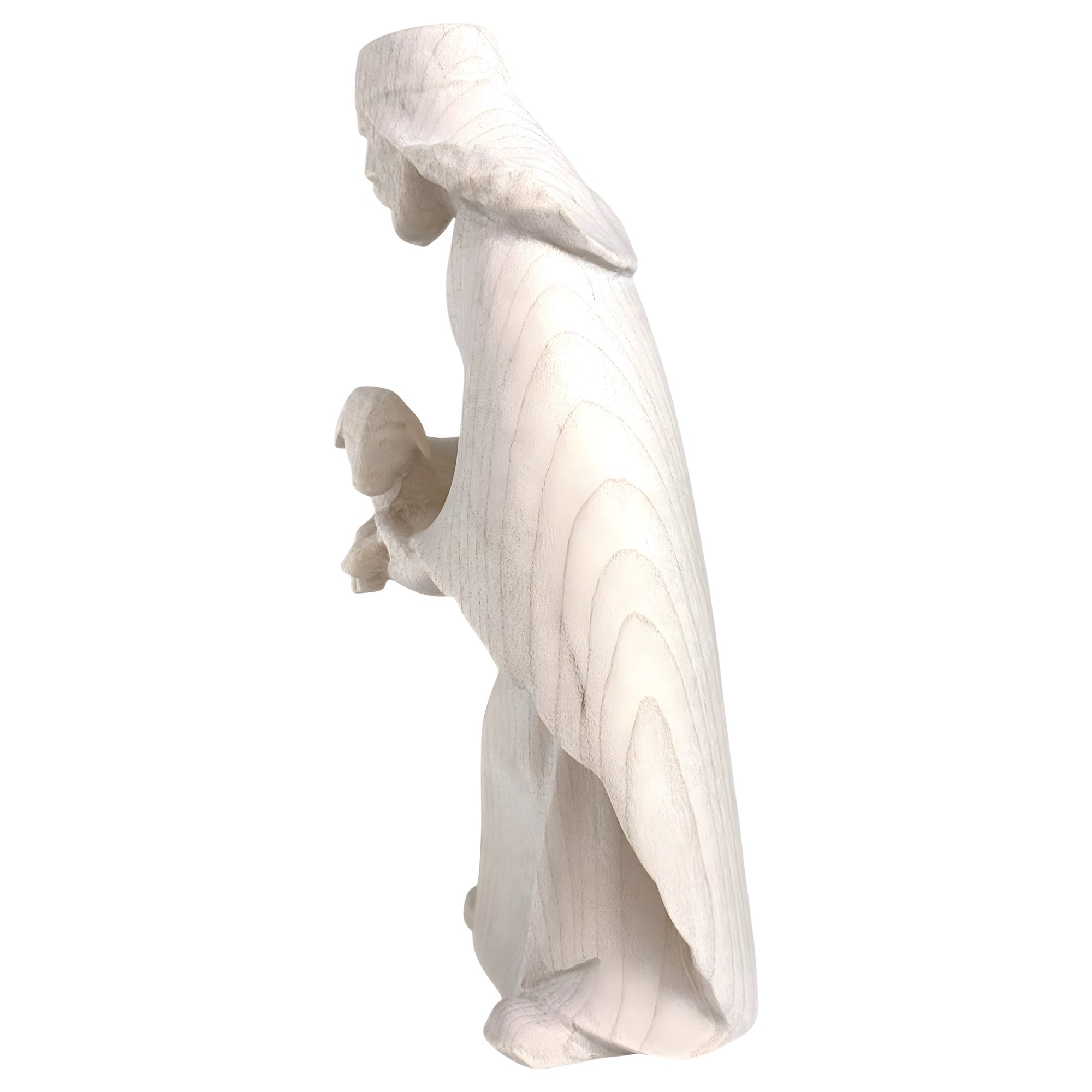 Shepherd with Lamb in Maple Wood for Artisan Nativity Scene