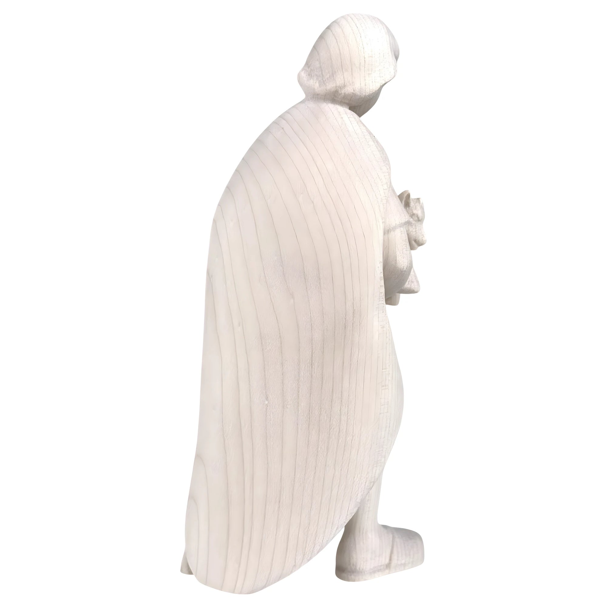 Shepherd with Lamb for Nativity Scene in Carved Wood Val Gardena