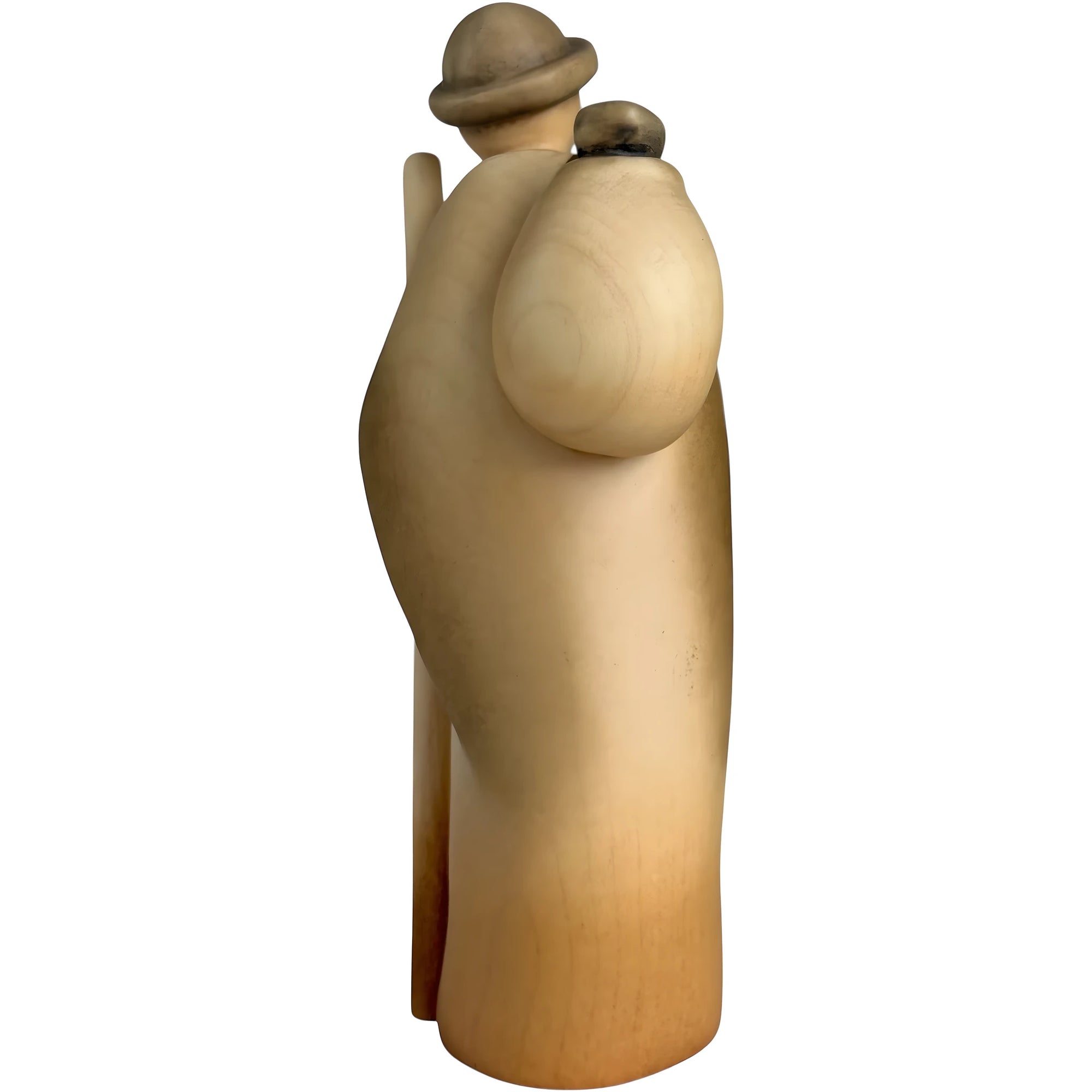 Pastore con Bastone in Legno d'Acero Artigianato Val Gardena