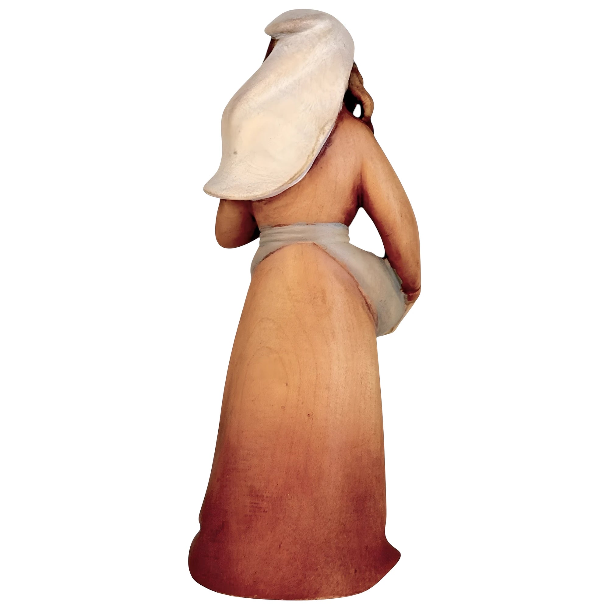 Abundance Shepherdess, Maple Wood Sculpture for Val Gardena nativity scene