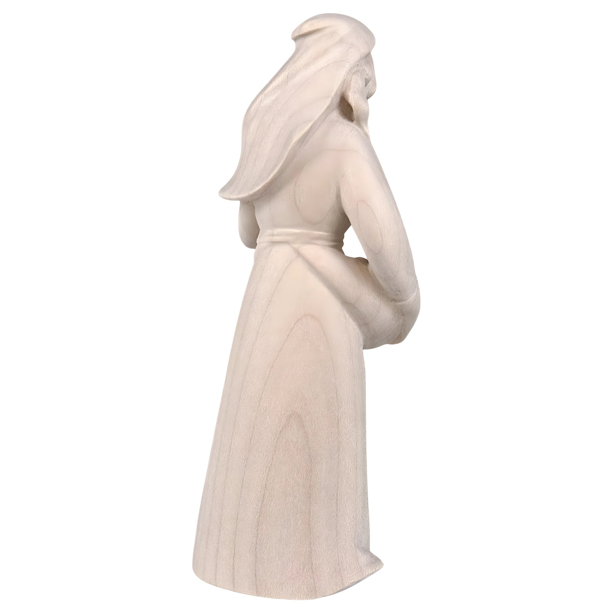Abundance Shepherdess, Maple Wood Sculpture for Val Gardena nativity scene