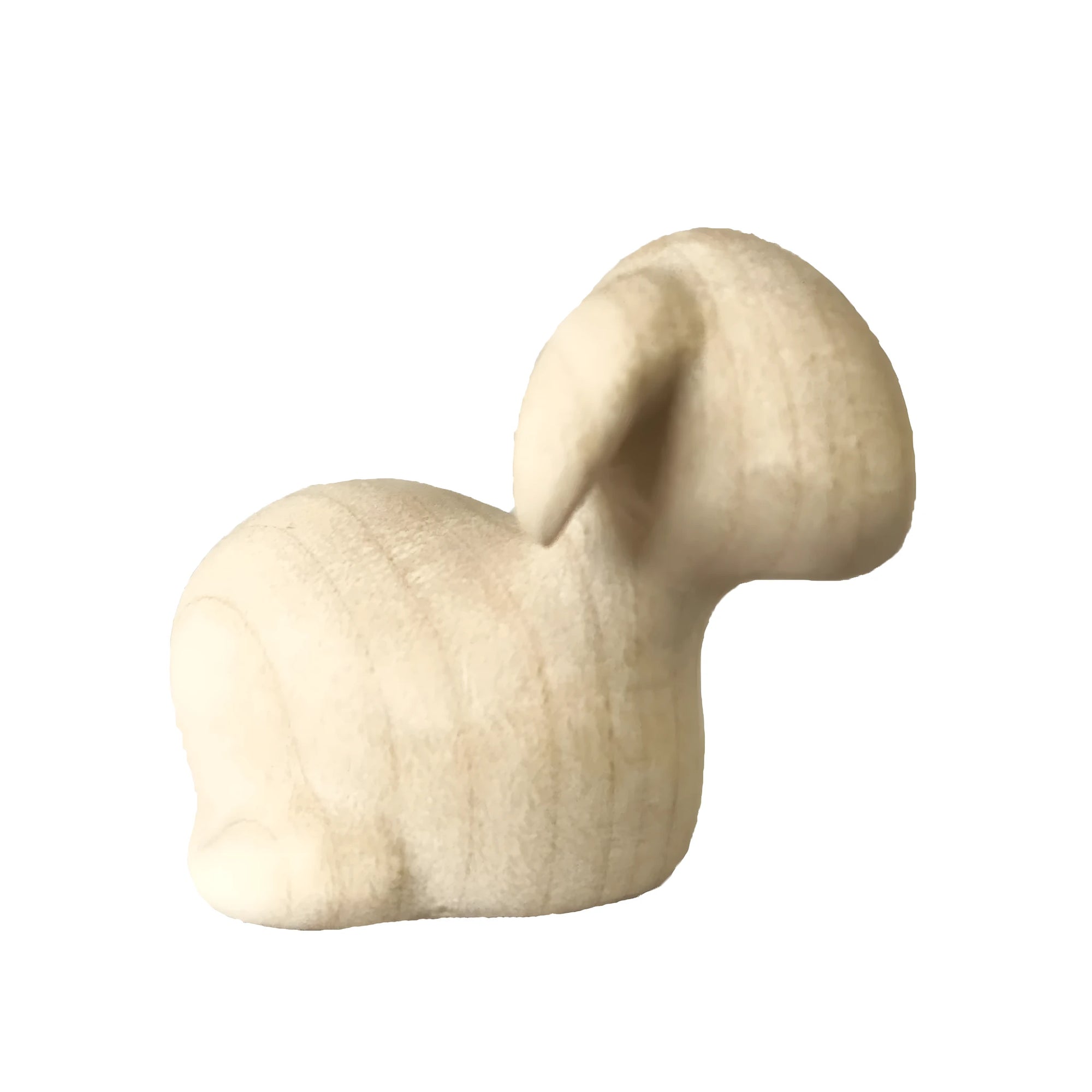 Pecora Stilizzata Seduta per Presepe in Legno d'Acero della Val Gardena