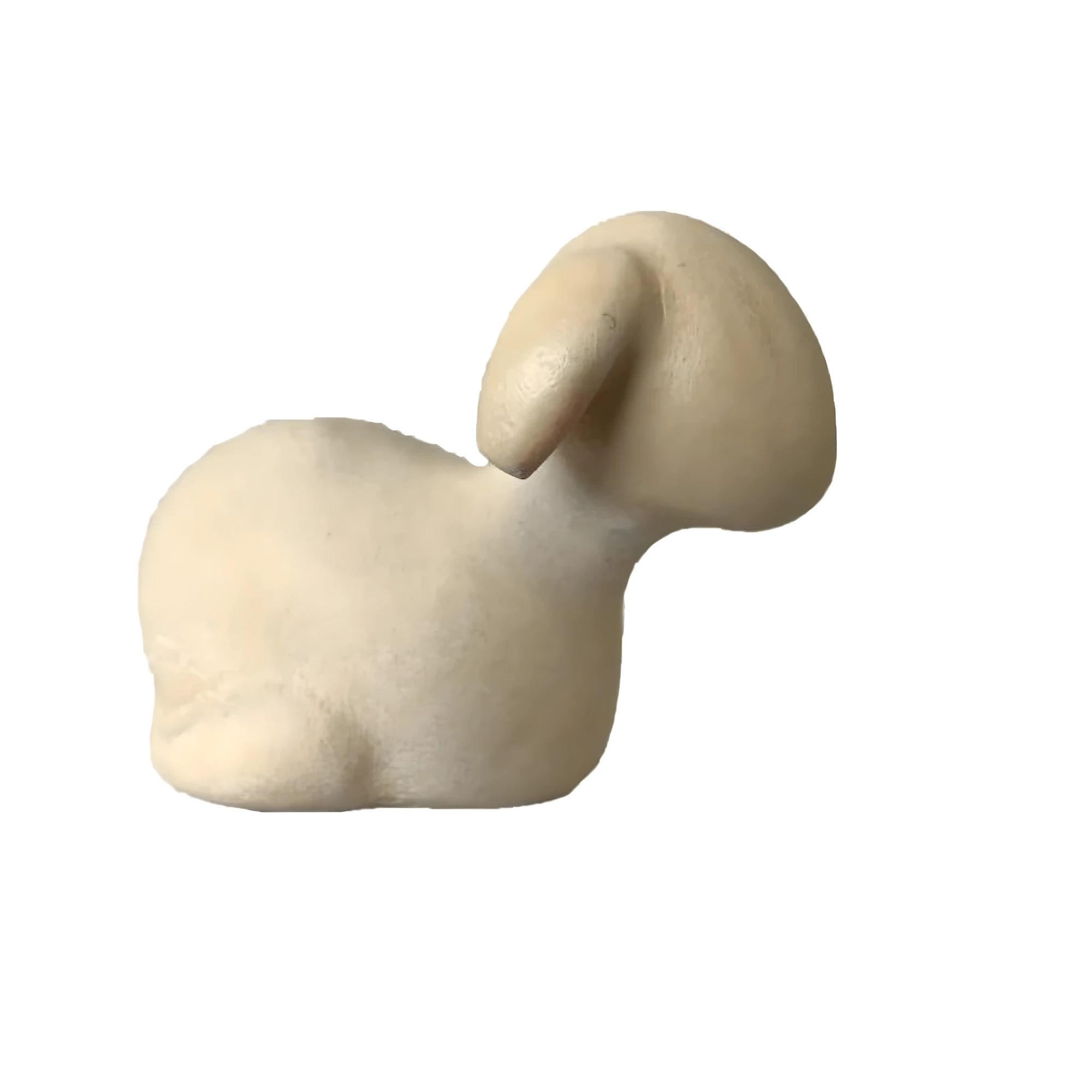 Pecora Stilizzata Seduta per Presepe in Legno d'Acero della Val Gardena