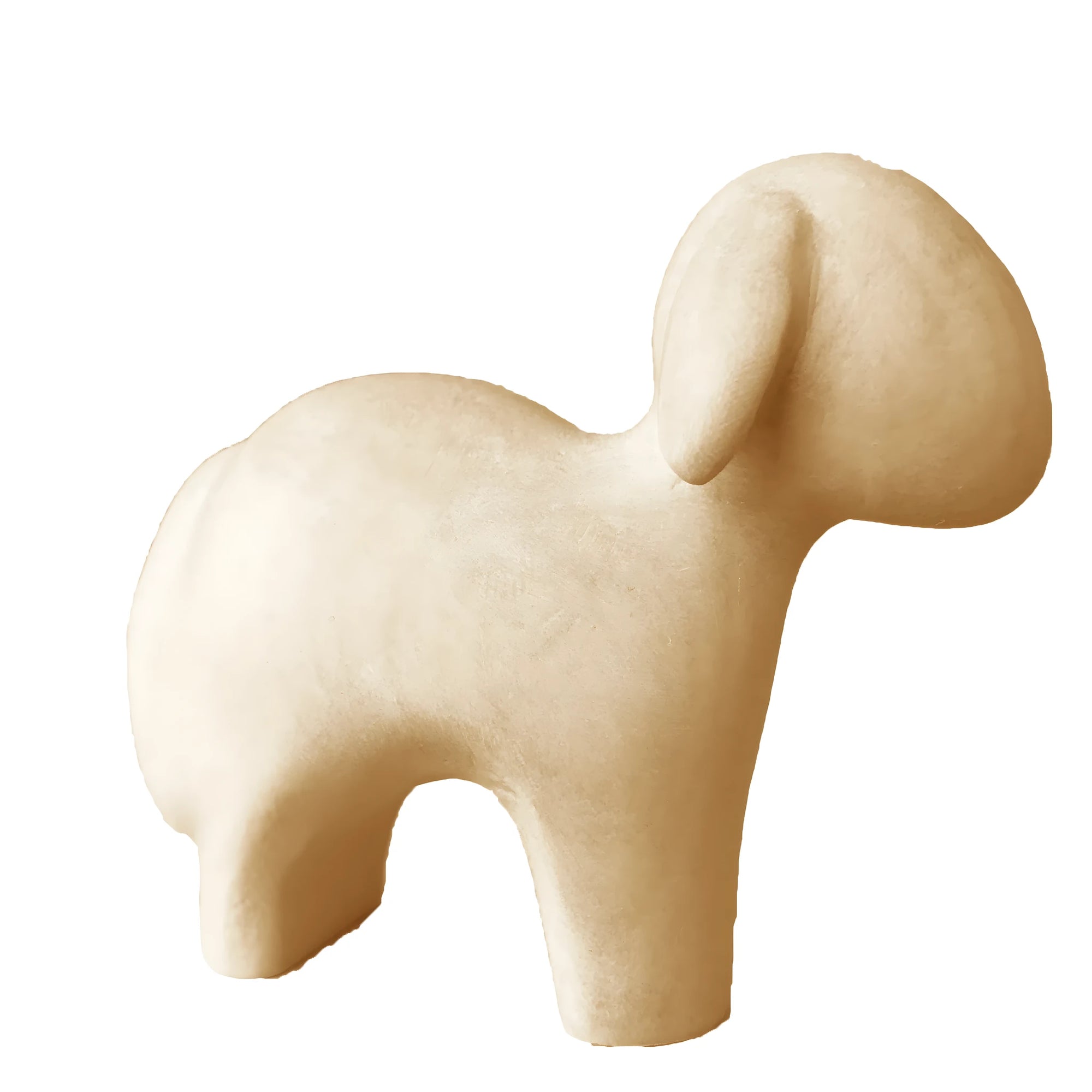 Pecora in Legno d'Acero Stilizzata | Statua per Presepe Artigianale