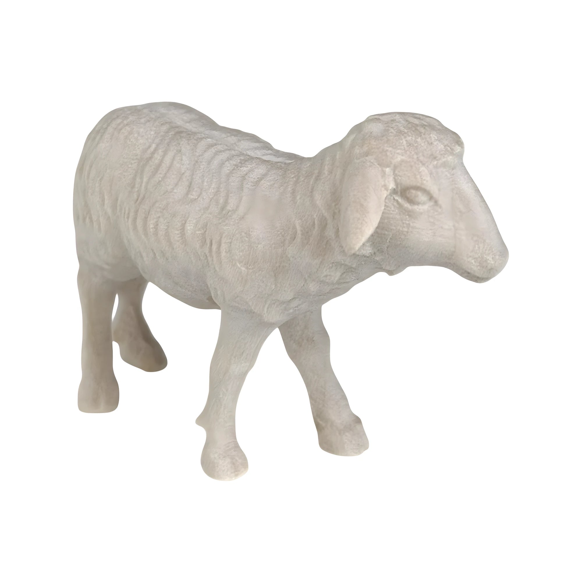 Standing Sheep: Handmade Maple Wood Sculpture Val Gardena
