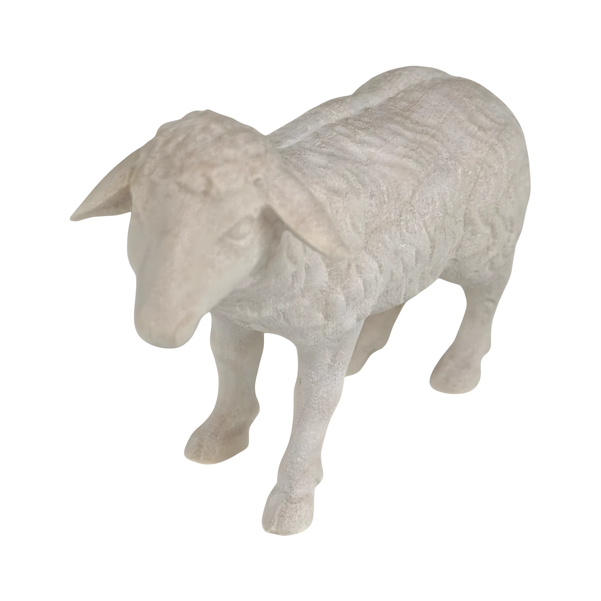 Standing Sheep: Handmade Maple Wood Sculpture Val Gardena