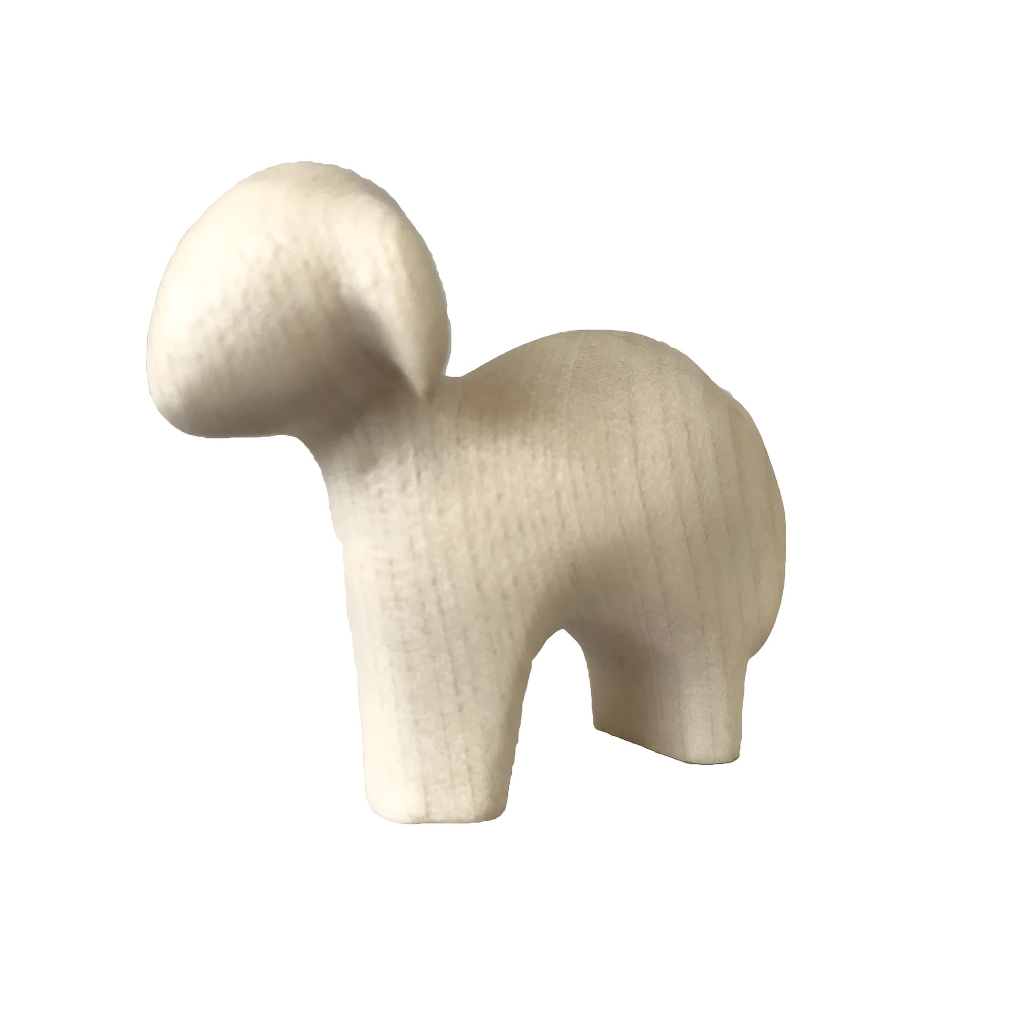 Pecora in Piedi Stilizzata per Presepe | Scultura Artigianale in Legno d'Acero