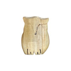 Petit hibou stylisé, sculpture en bois d'érable du Val Gardena