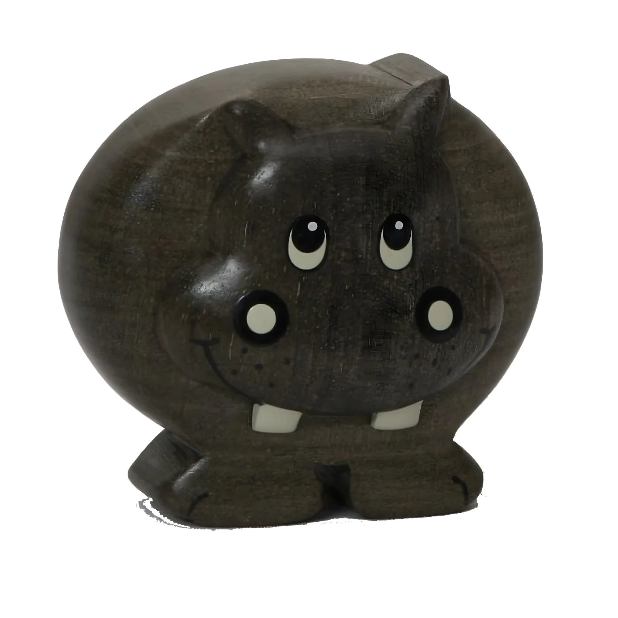 Petit Hippopotame en Bois Sculpté à la Main | Sculpture Val Gardena