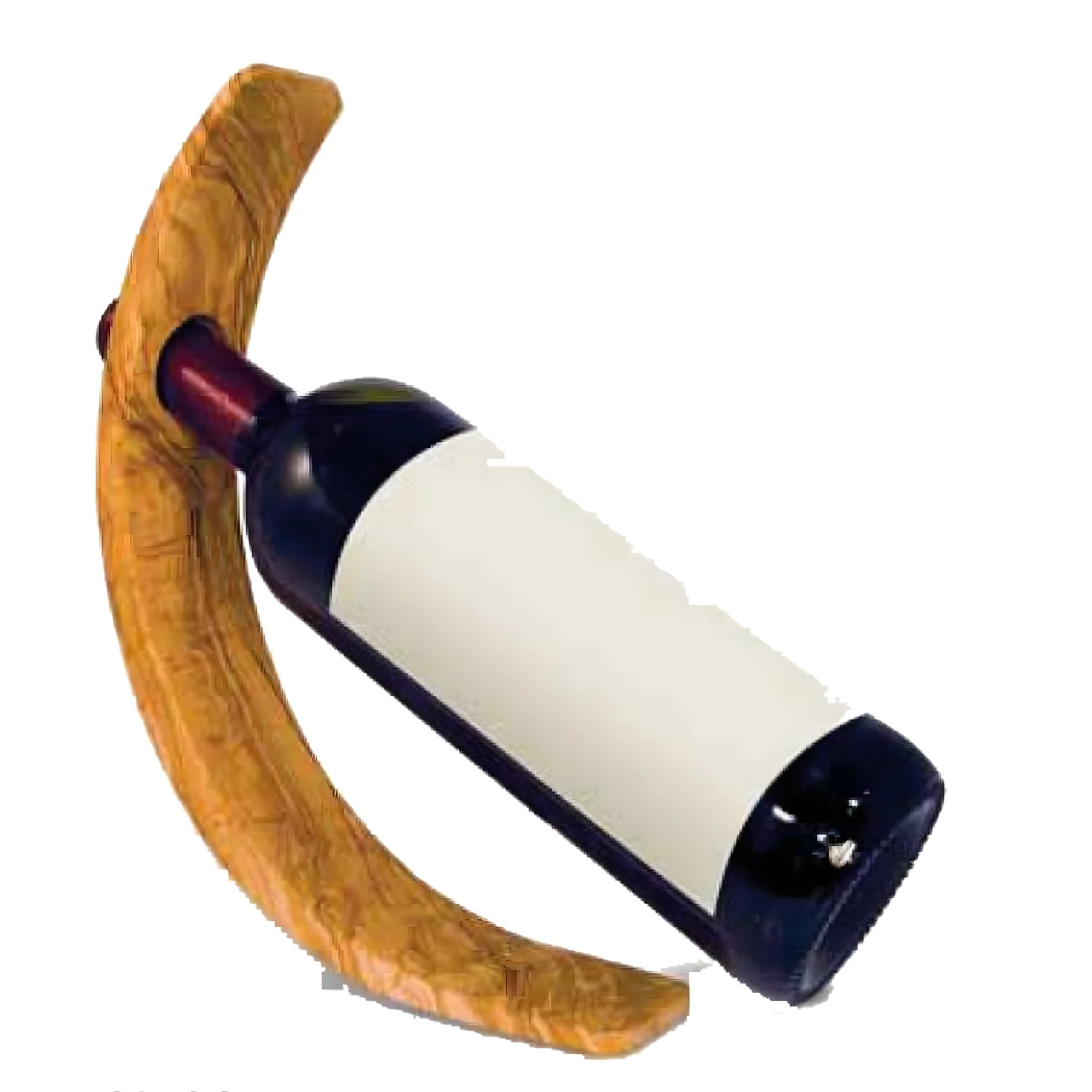 Olive Wood Tabletop Wine Rack | Unique Design and Natural Grain