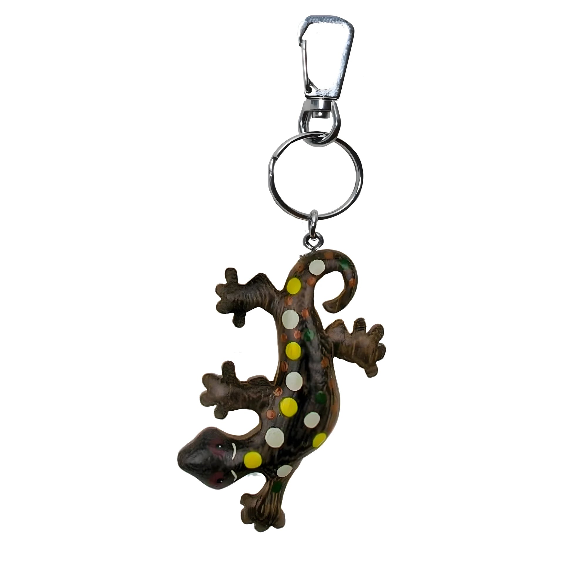 Maple Wood Gecko Keychain: Artisanal Val Gardena Carving – Dolfi