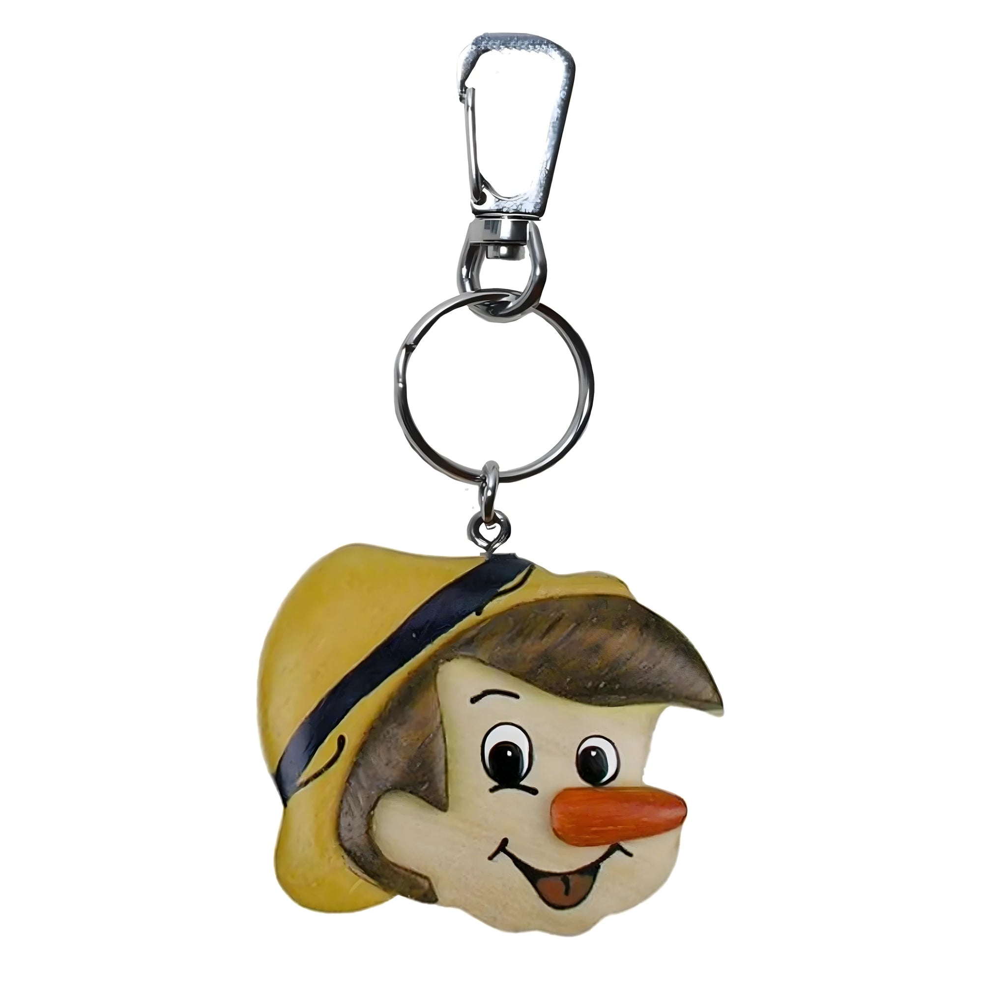 Schlüsselanhänger Pinocchio aus Ahornholz aus Gröden, 6 cm