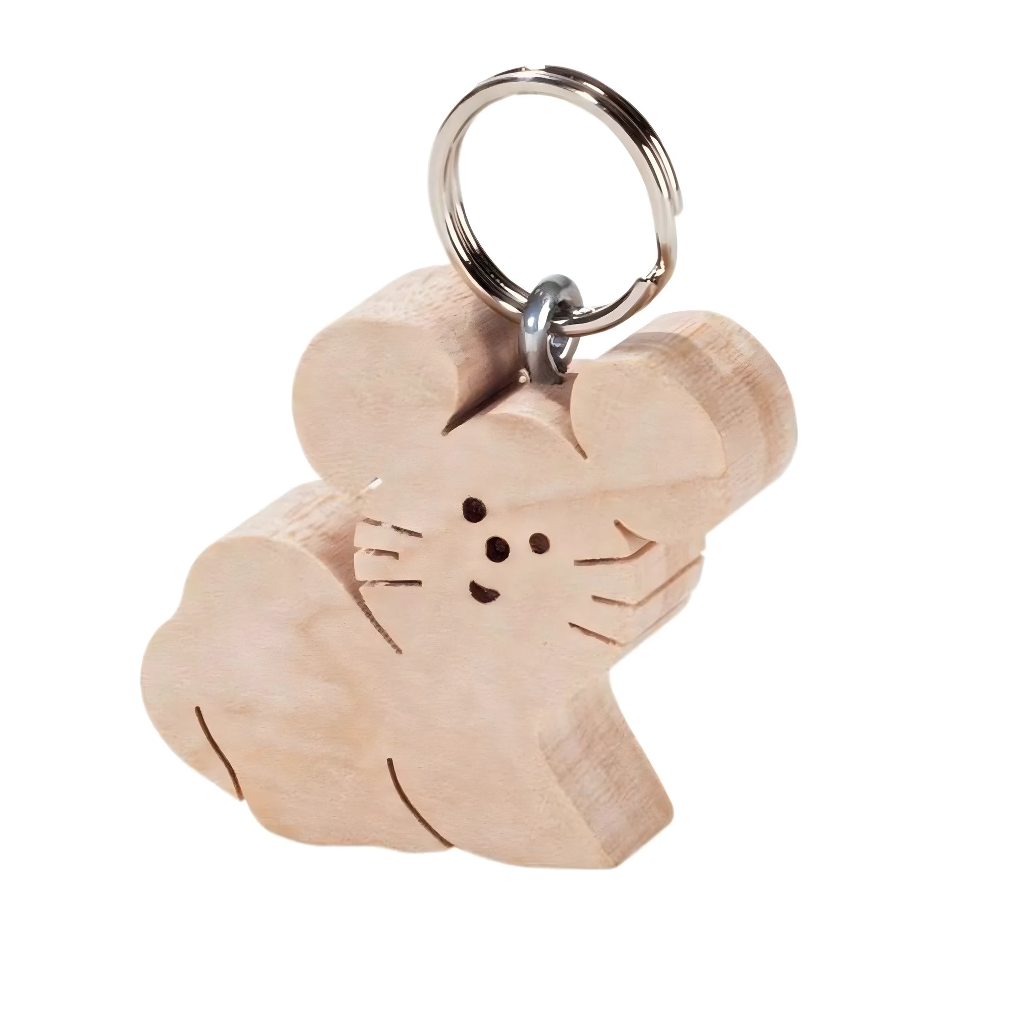 Mickey Mouse Keychain in Maple Wood | Original Val Gardena Craftsmanship