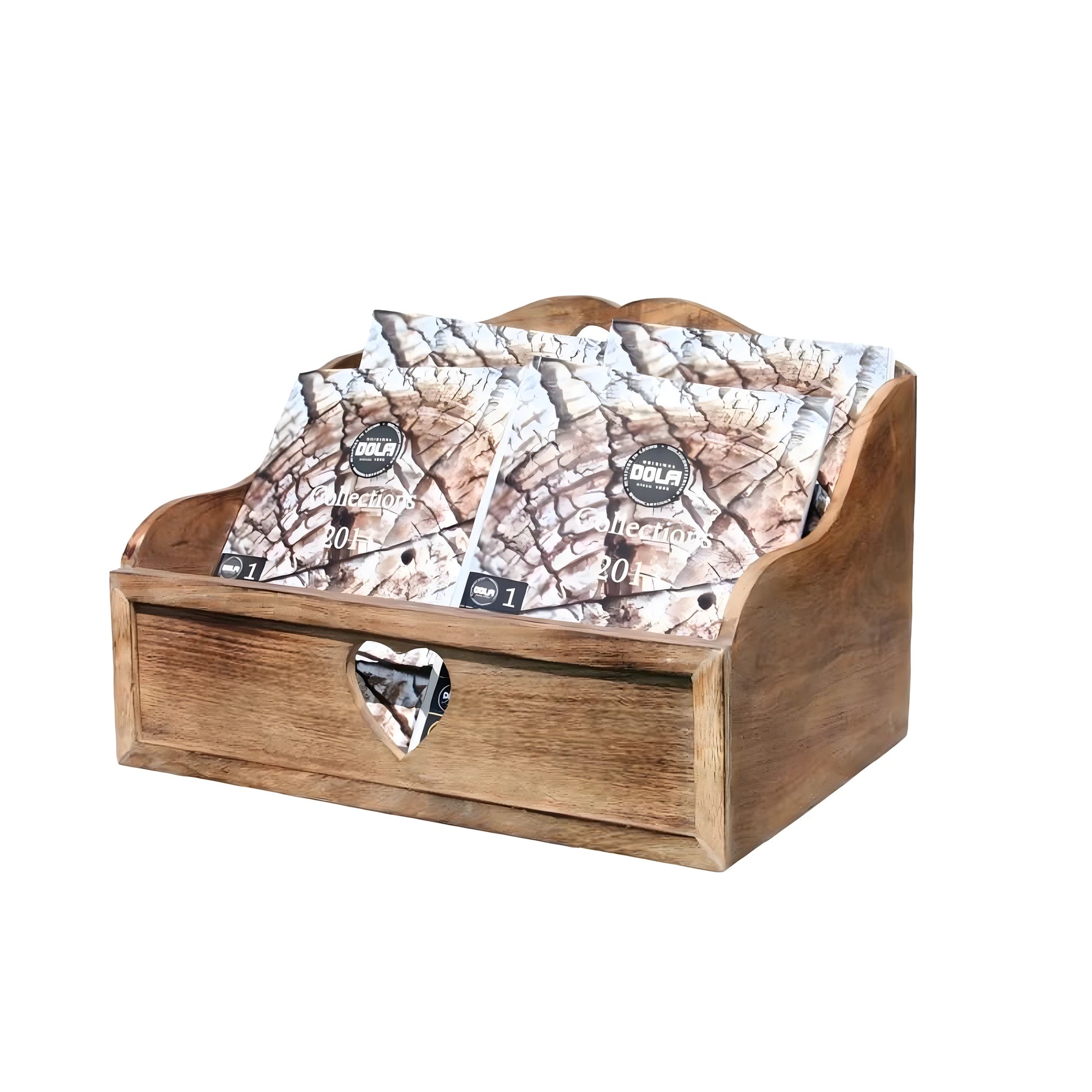 Magazine Stand in nut wood