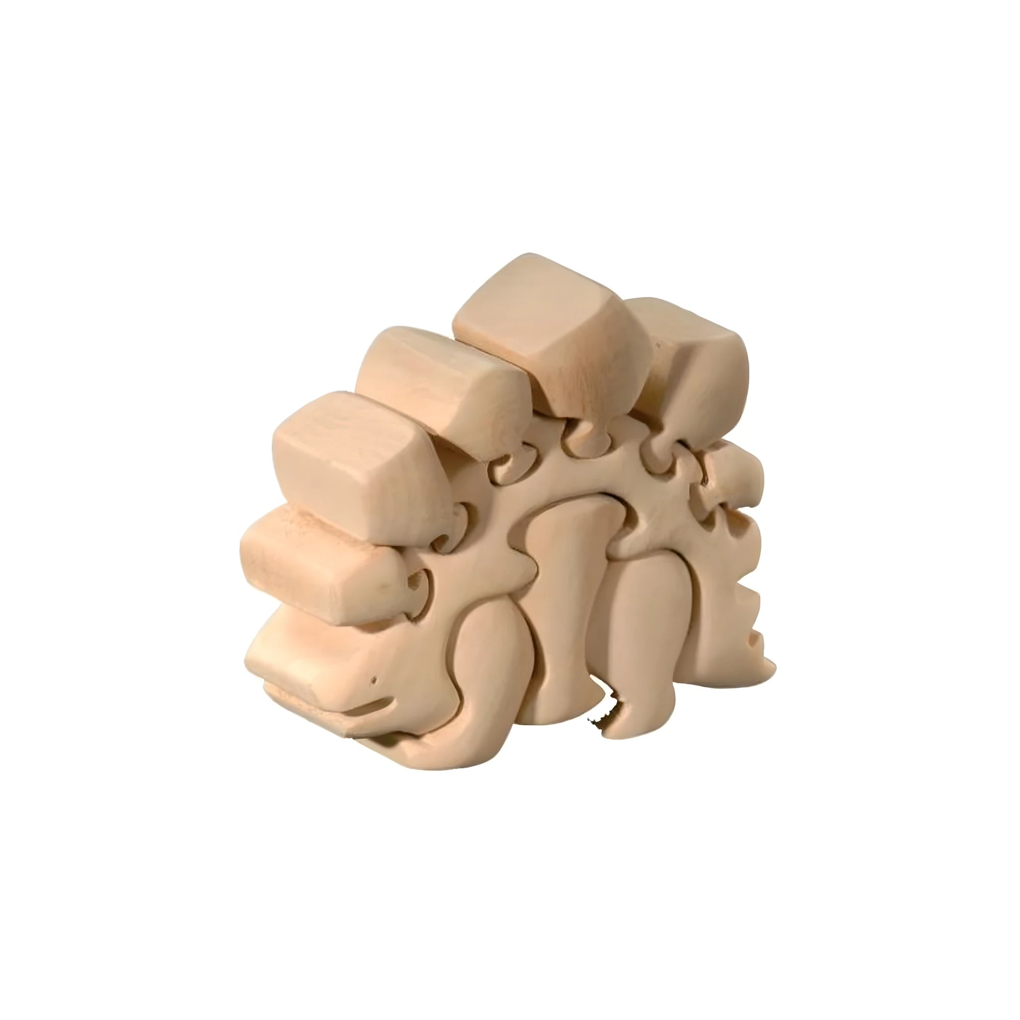 Natural Wooden Dinosaur 3D Puzzle, Val Gardena Craft