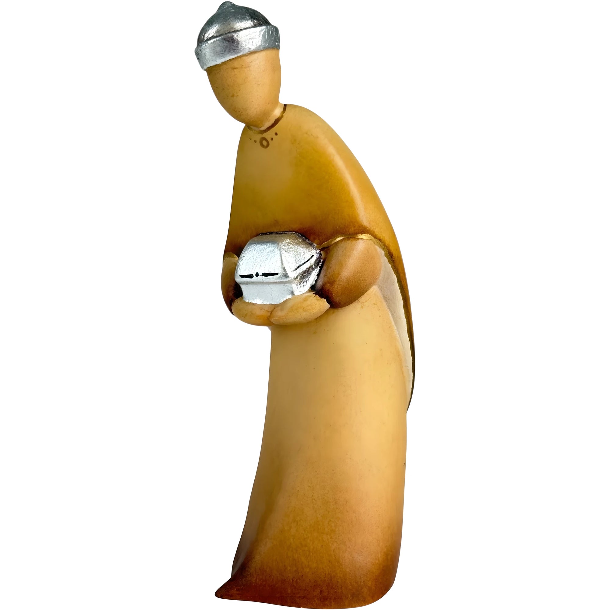 Re Gaspare, Magio Stilizzato in Legno d'Acero – Arte Sacra Moderna Val Gardena