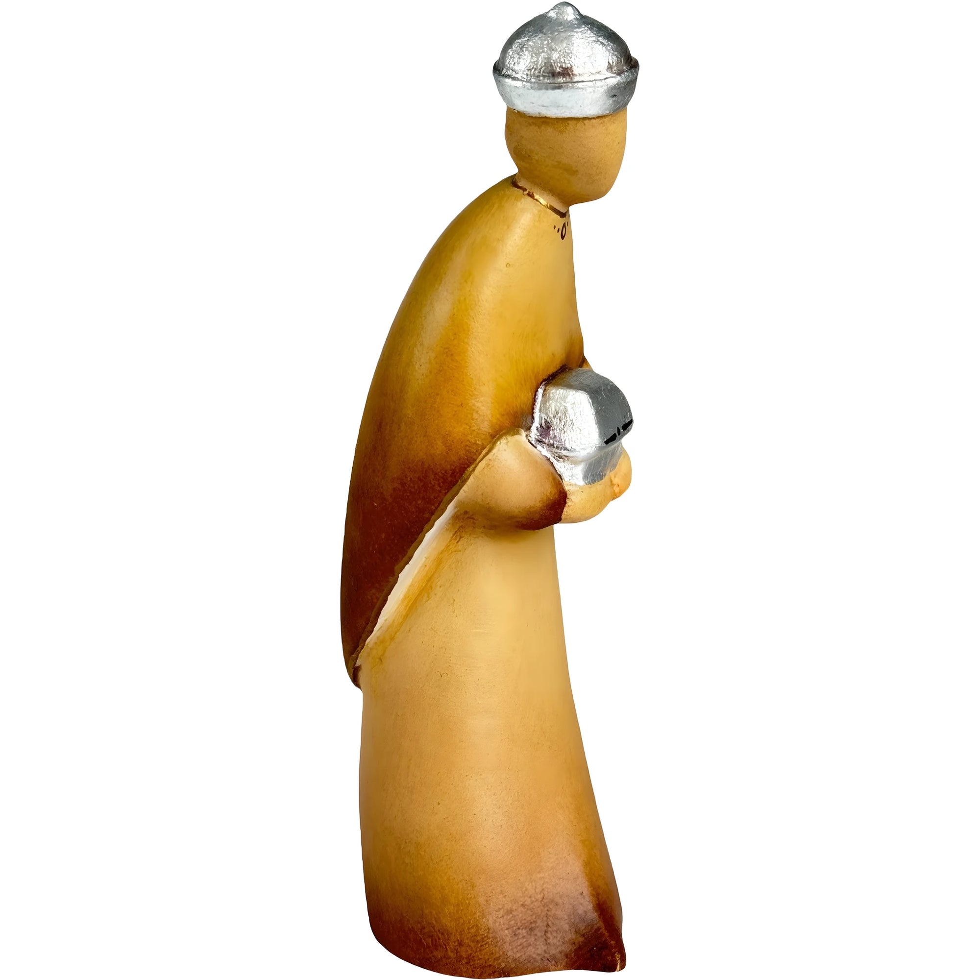 Re Gaspare, Magio Stilizzato in Legno d'Acero – Arte Sacra Moderna Val Gardena