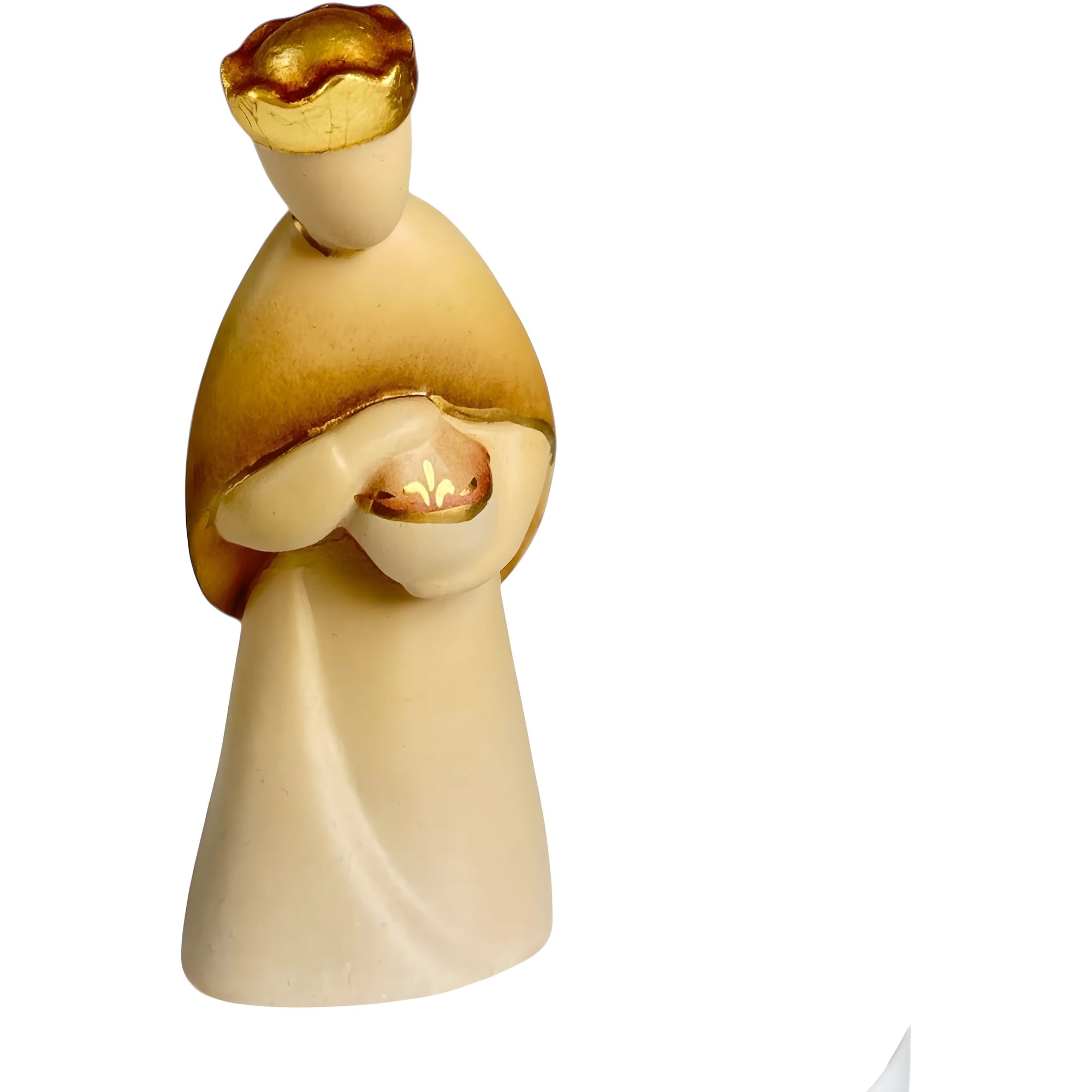 Re Magio Baldassarre in Legno d'Acero | Statua Stilizzata Sacra