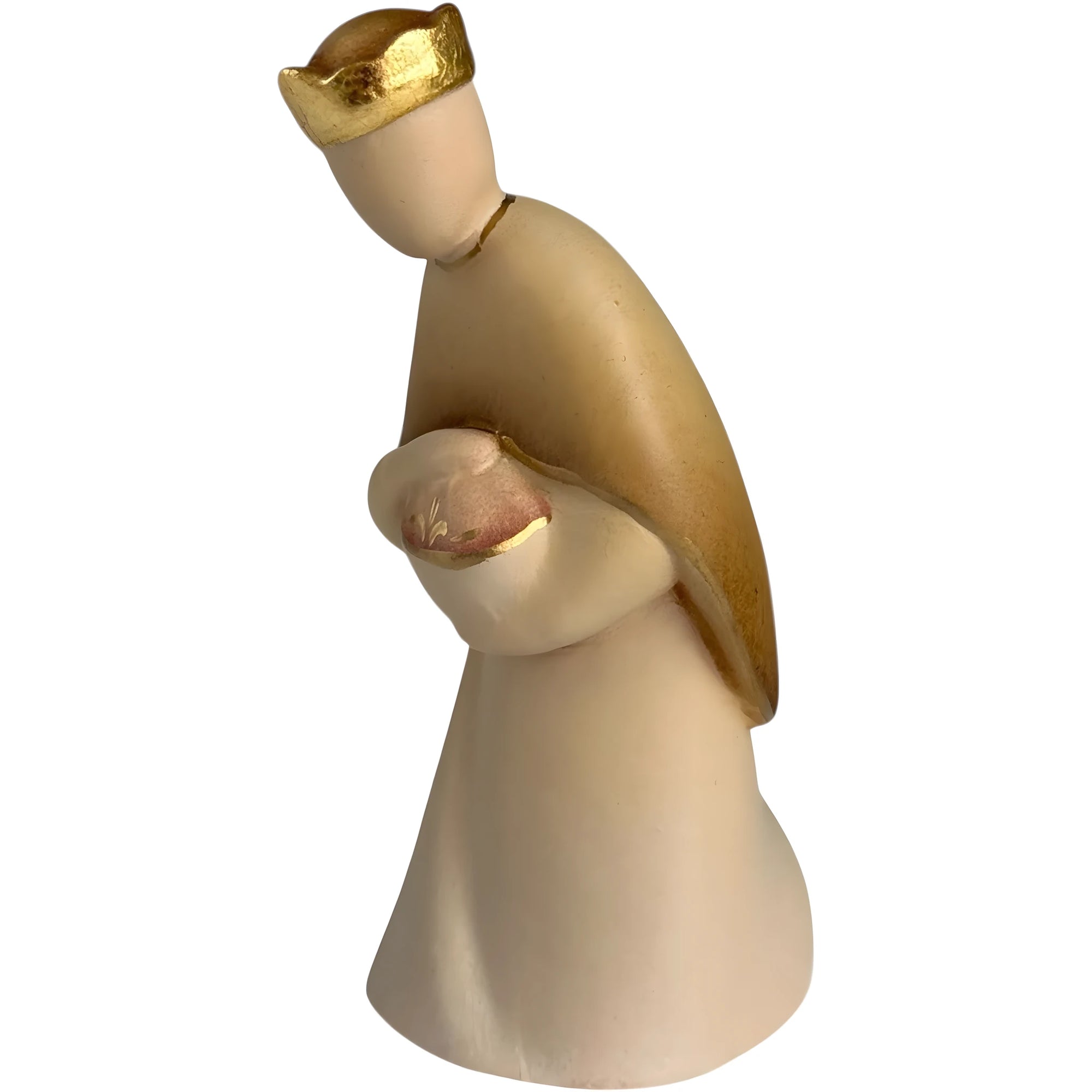 Re Magio Baldassarre in Legno d'Acero | Statua Stilizzata Sacra