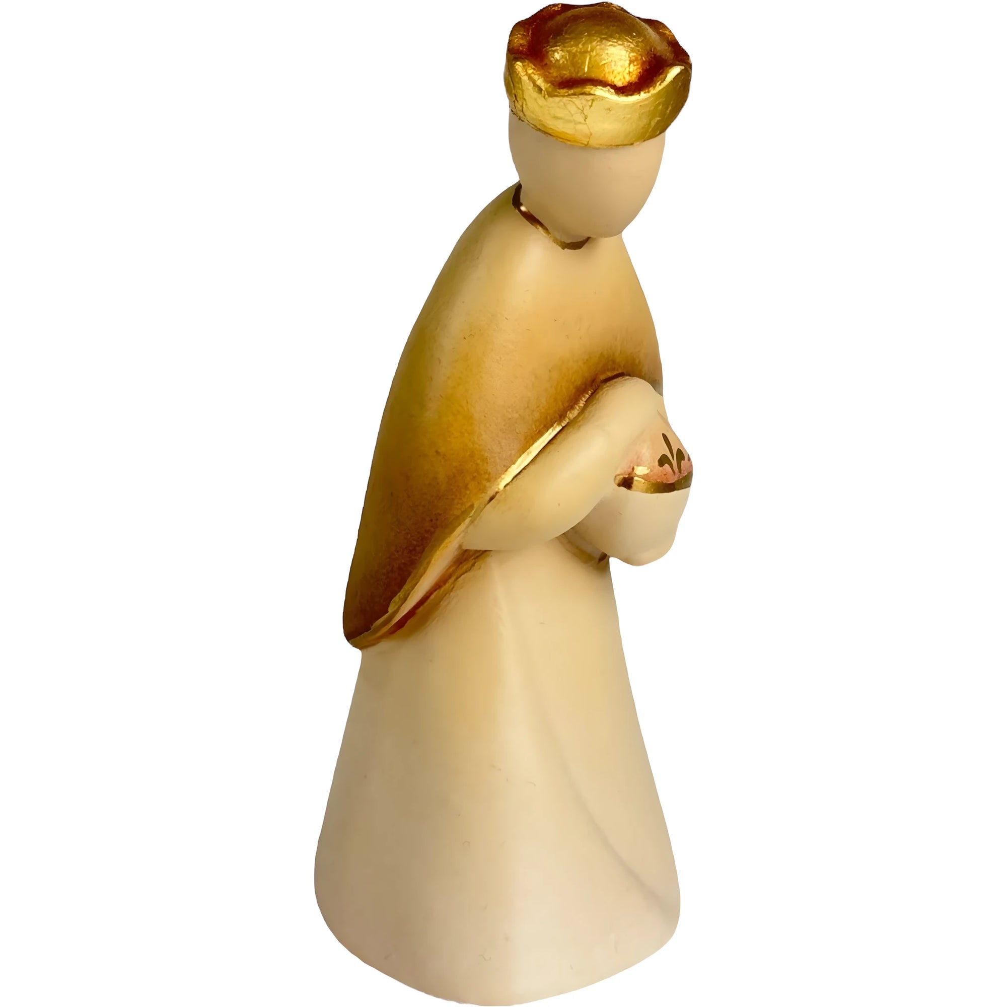 Re Magio Baldassarre in Legno d'Acero | Statua Stilizzata Sacra