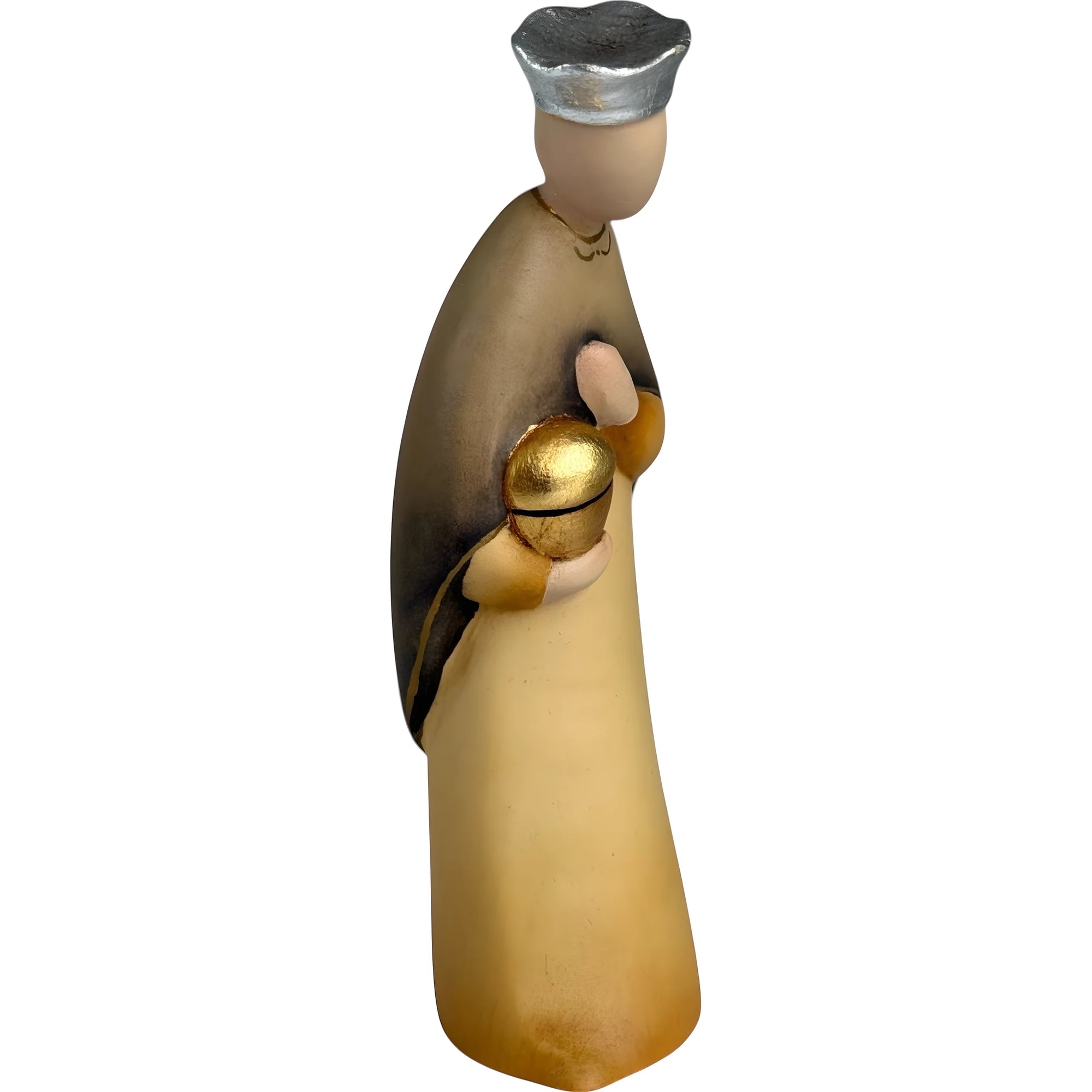 Re Magio Melchiorre Stilizzato in Legno d'Acero Val Gardena