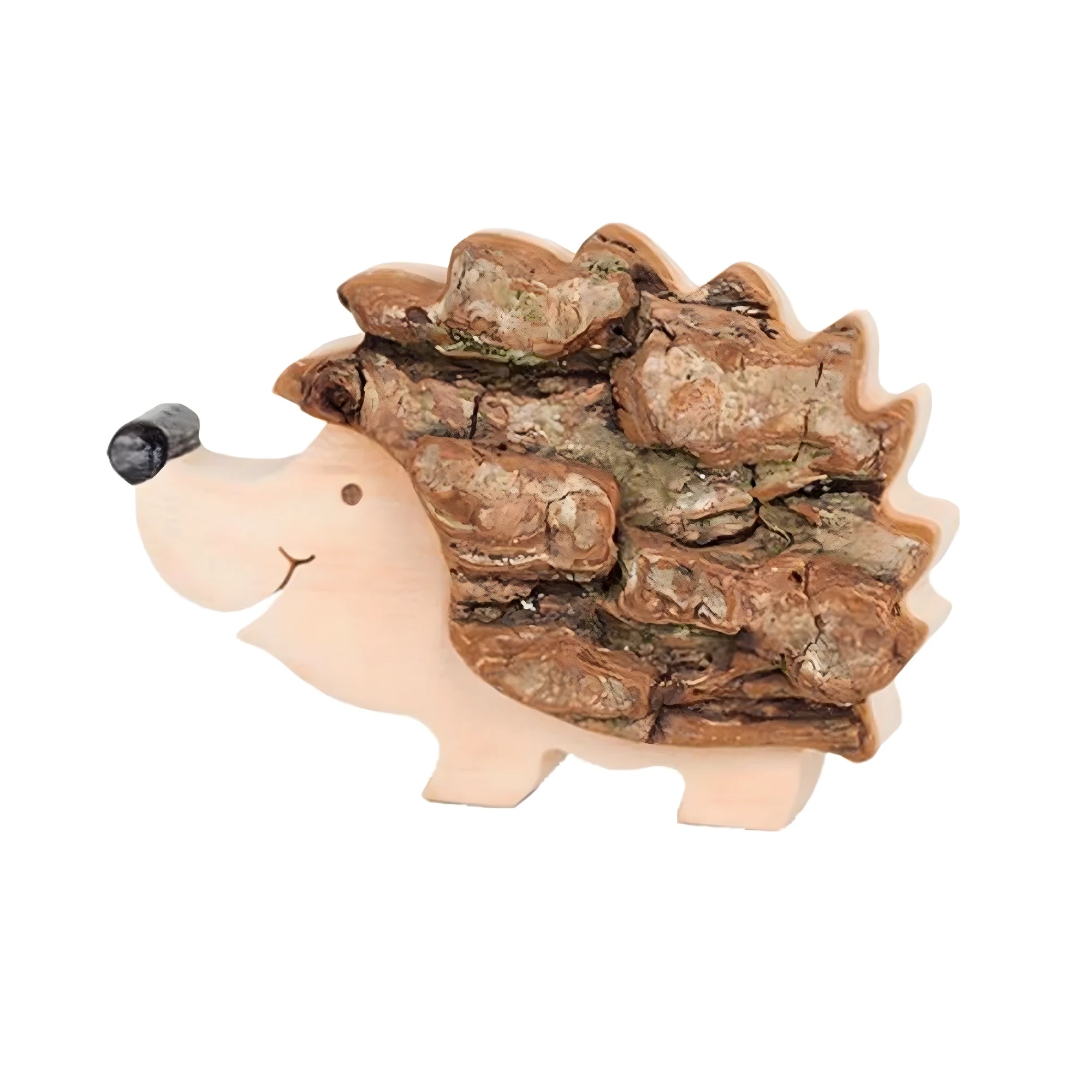 Maple wood and natural bark hedgehog | Val Gardena Sculpture