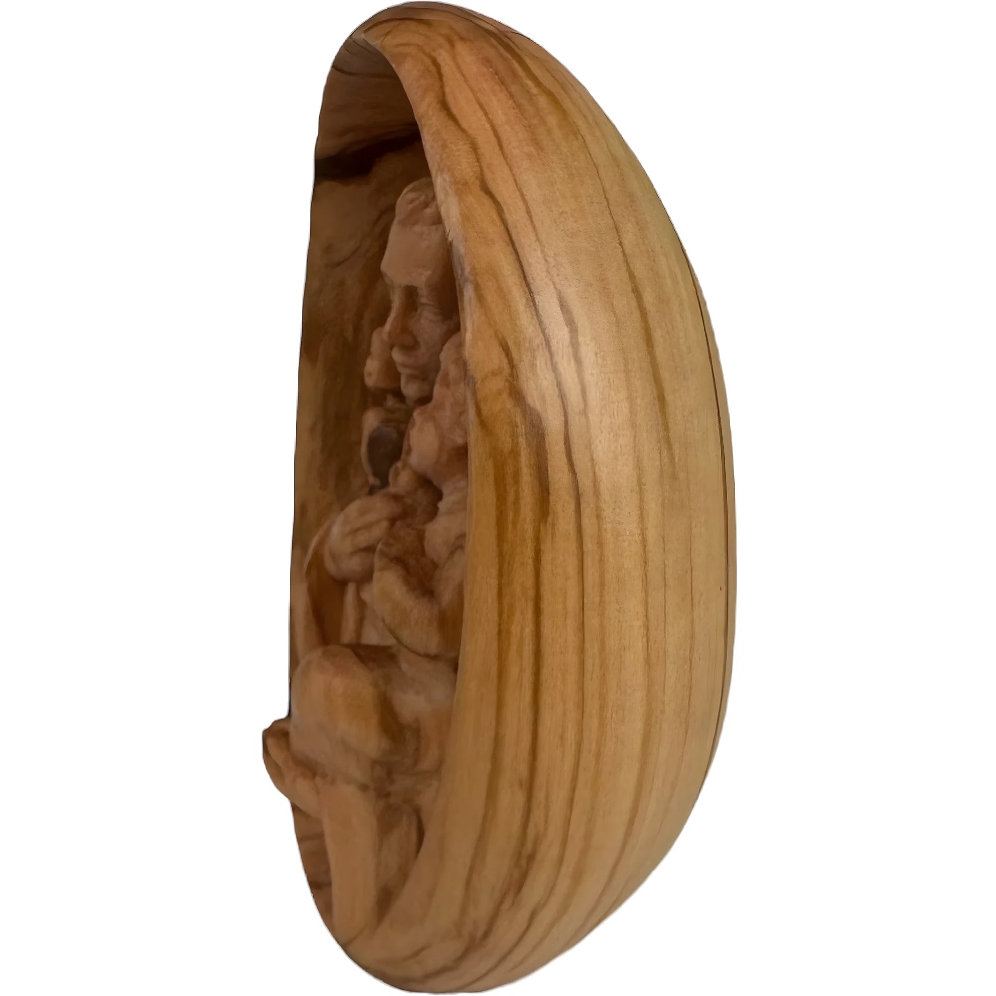 Rilievo Sacro Ovale in Legno Sant'Antonio e Gesù Bambino Val Gardena