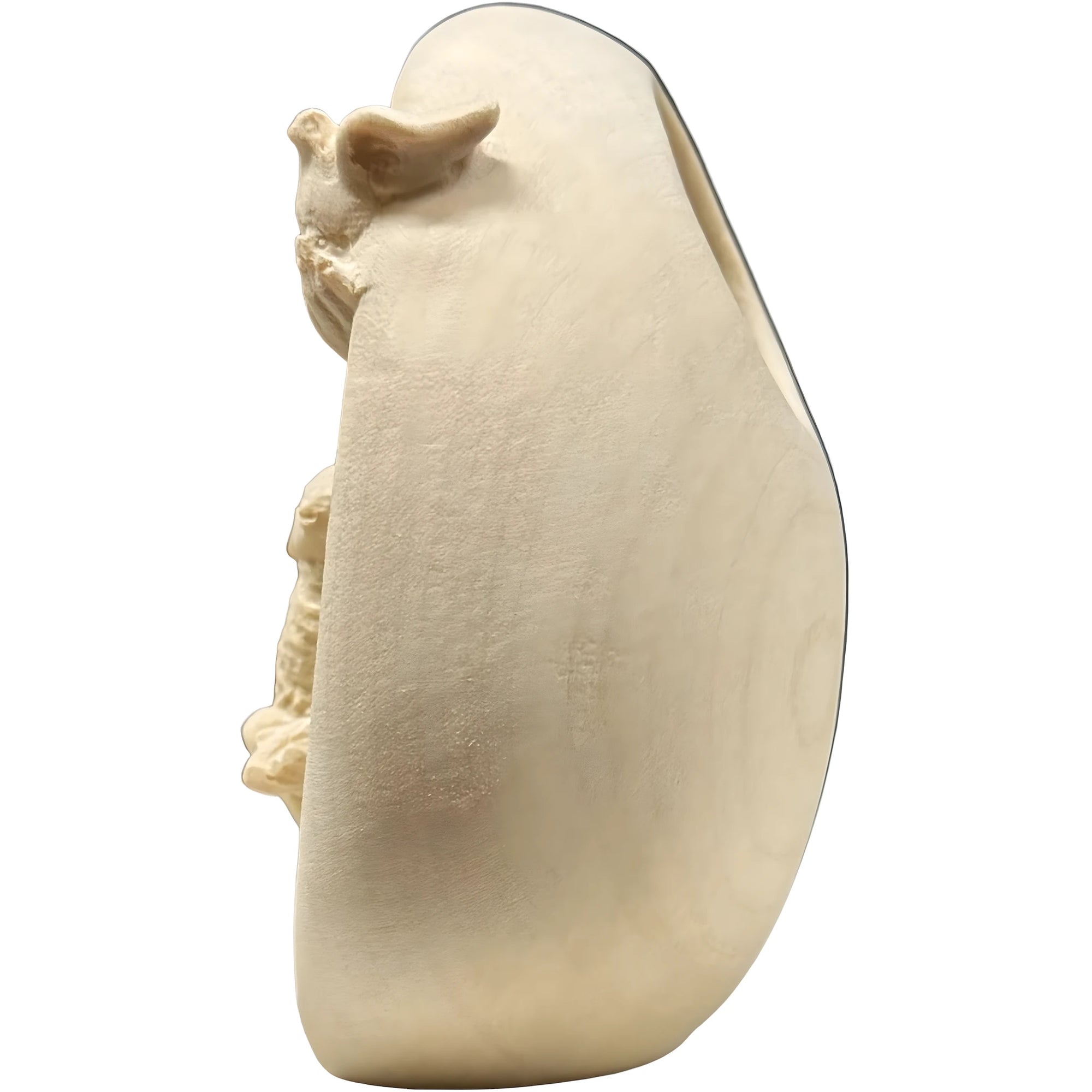 Rilievo da Parete in Legno San Francesco con Agnello e Colomba