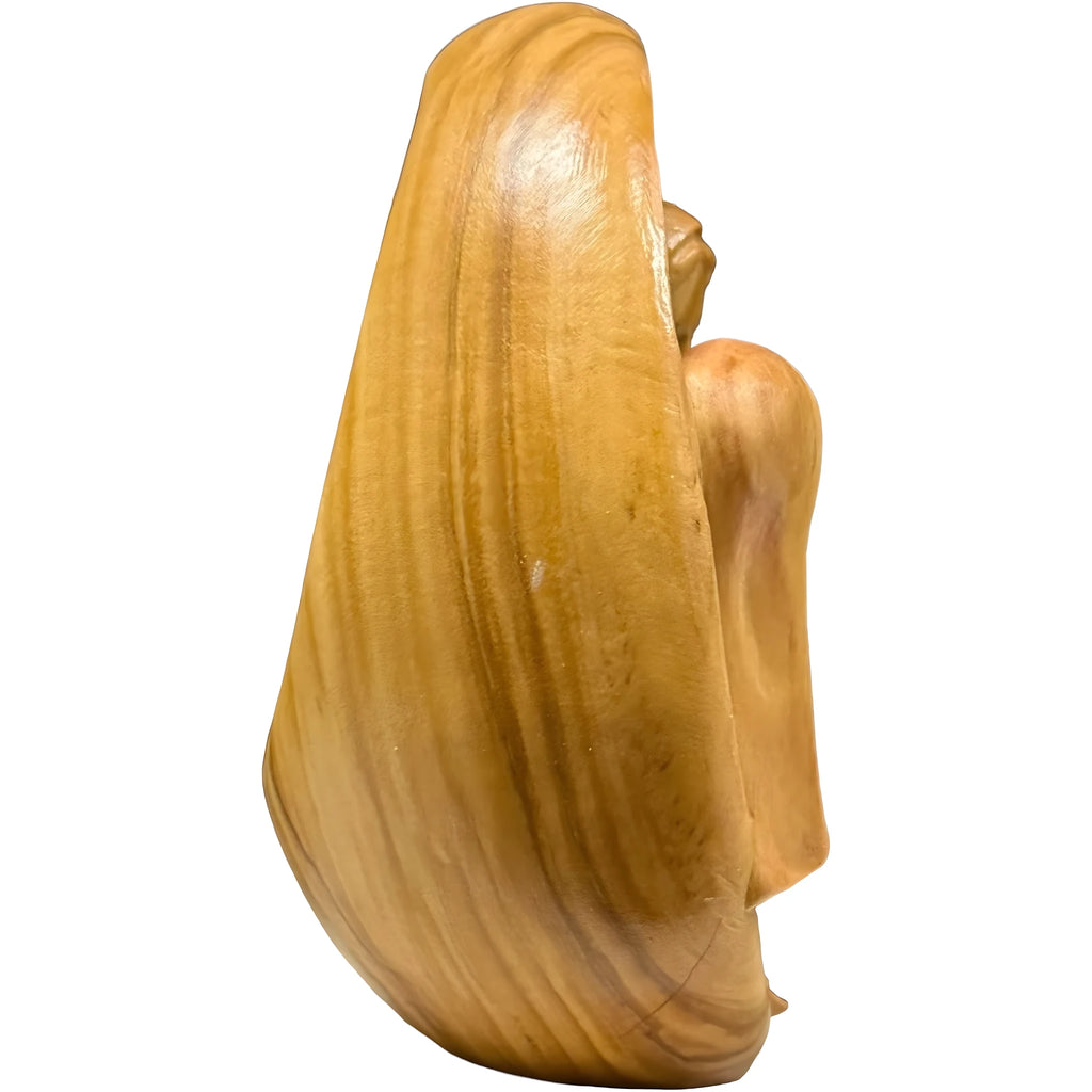 Wooden Relief of Our Lady of Lourdes and Saint Bernadette, Val Gardena Sculpture
