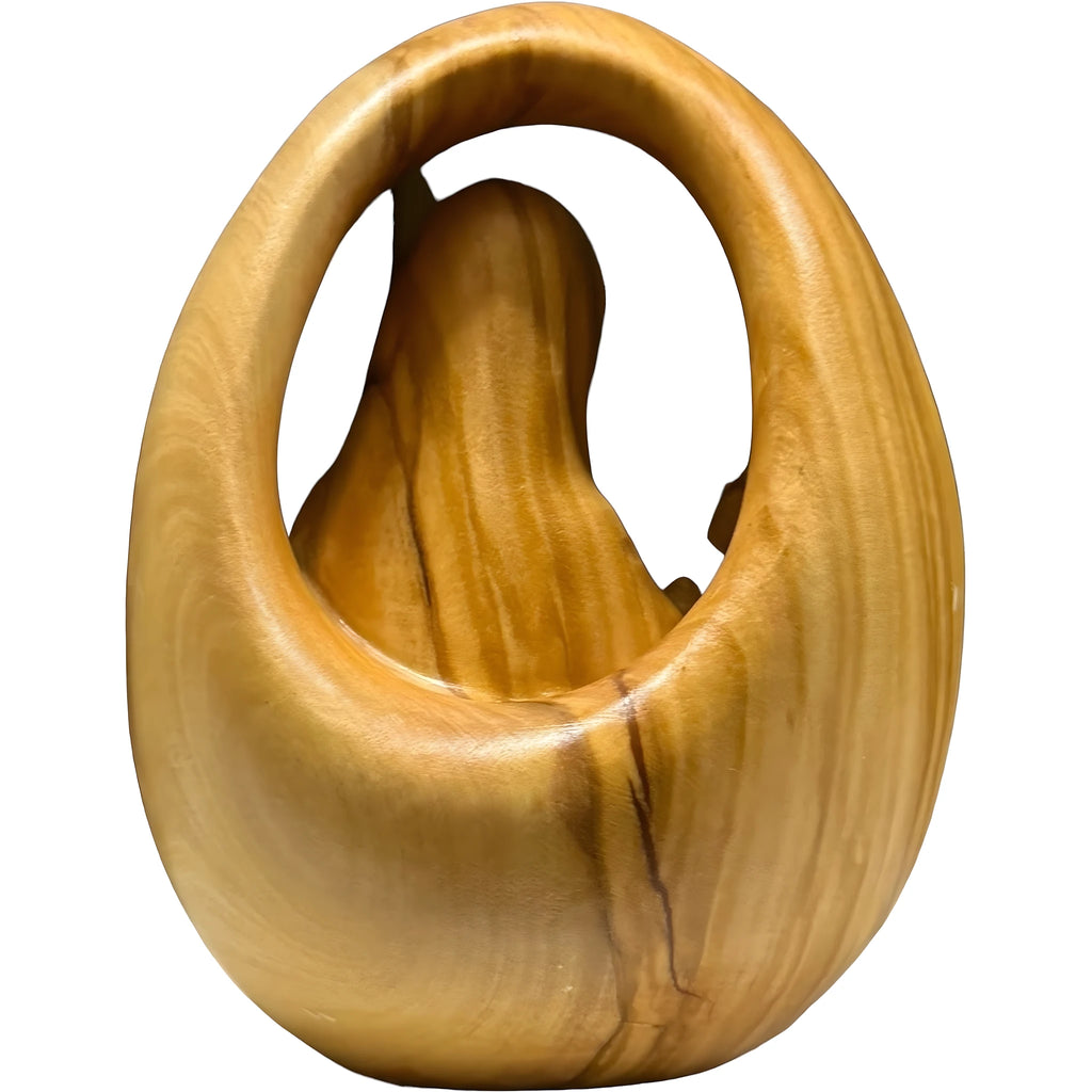 Wooden Relief of Our Lady of Lourdes and Saint Bernadette, Val Gardena Sculpture