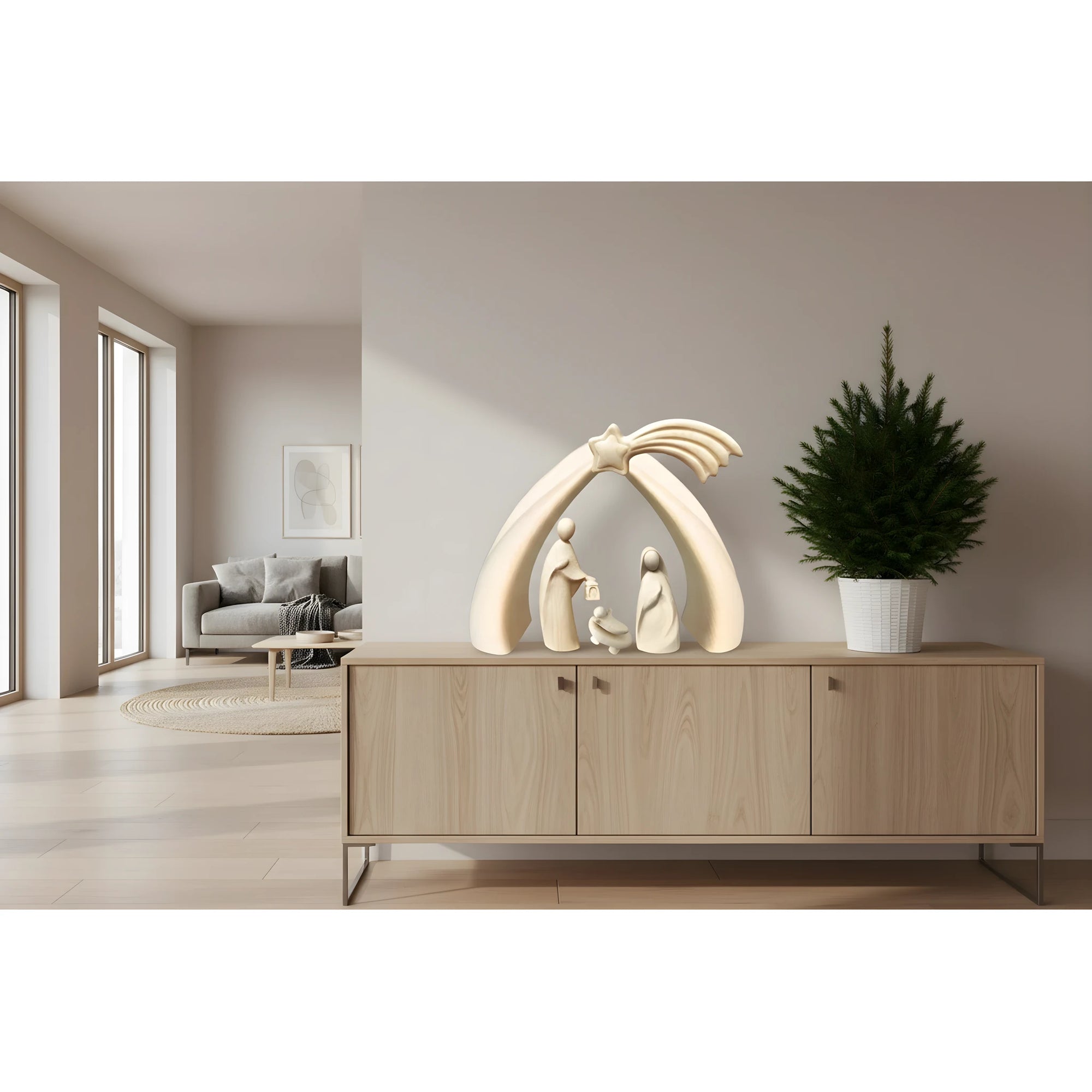 Holy Family with Stable Children's Nativity - color