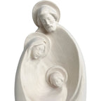 Sainte Famille Stylisée en Bois d'Érable Naturel | Sculpture Artisanale Val Gardena