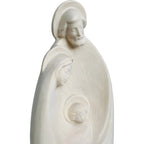 Sainte Famille Stylisée en Bois d'Érable Naturel | Sculpture Artisanale Val Gardena