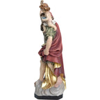 San Cristoforo con Gesù Bambino statua legno acero colorata a olio Val Gardena - Dolfi
