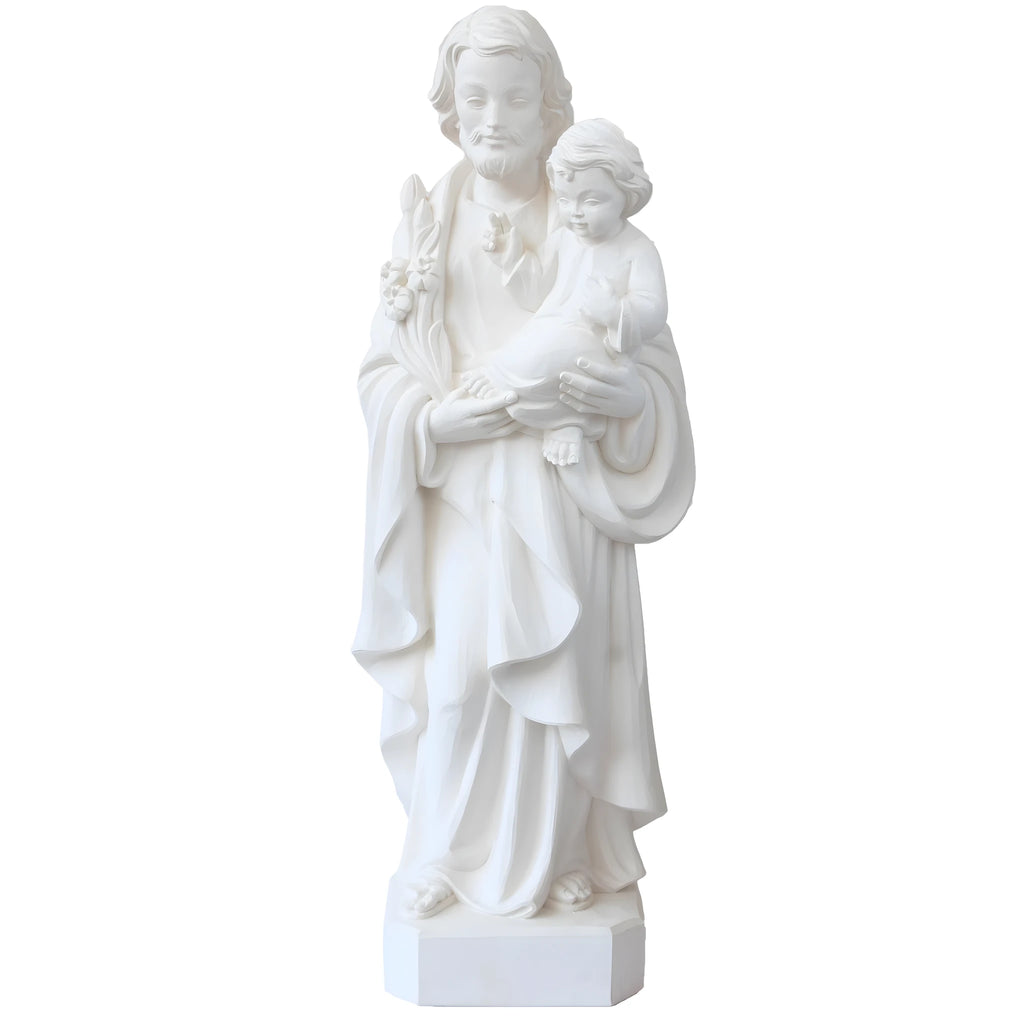São José com o Menino Jesus e Lírio, Estátua em Fibra de Vidro