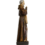 Saint Pio of Pietrelcina: 20 cm Handcrafted Wood Paste Sculpture Val Gardena