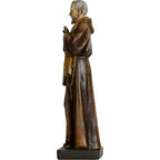 Saint Pio of Pietrelcina: 20 cm Handcrafted Wood Paste Sculpture Val Gardena