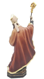 Statua św. Ruperta, biskupa, z beczułką soli i księgą z drewna klonowego i lipowego