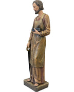 San Giuseppe Lavoratore statua fibra di vetro 120 cm dipinta a mano colori ad olio - Dolfi Val Gardena