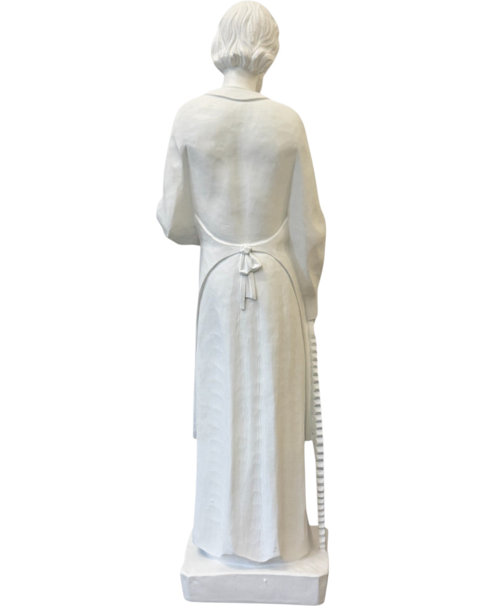 San Giuseppe Lavoratore statua fibra di vetro 120 cm bianca per esterno - Dolfi Val Gardena