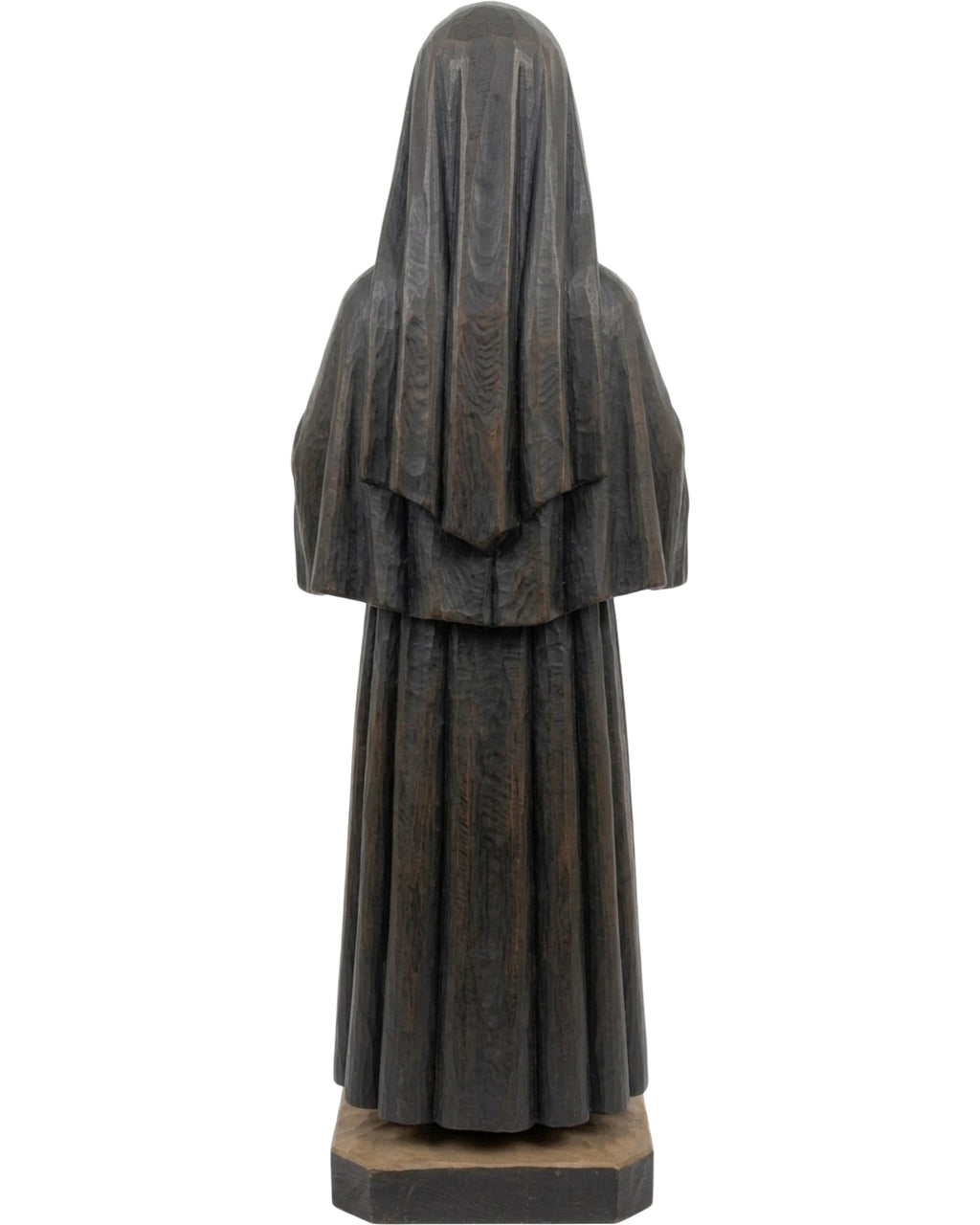 Santa Faustina in legno — statua scolpita a mano con finitura naturale