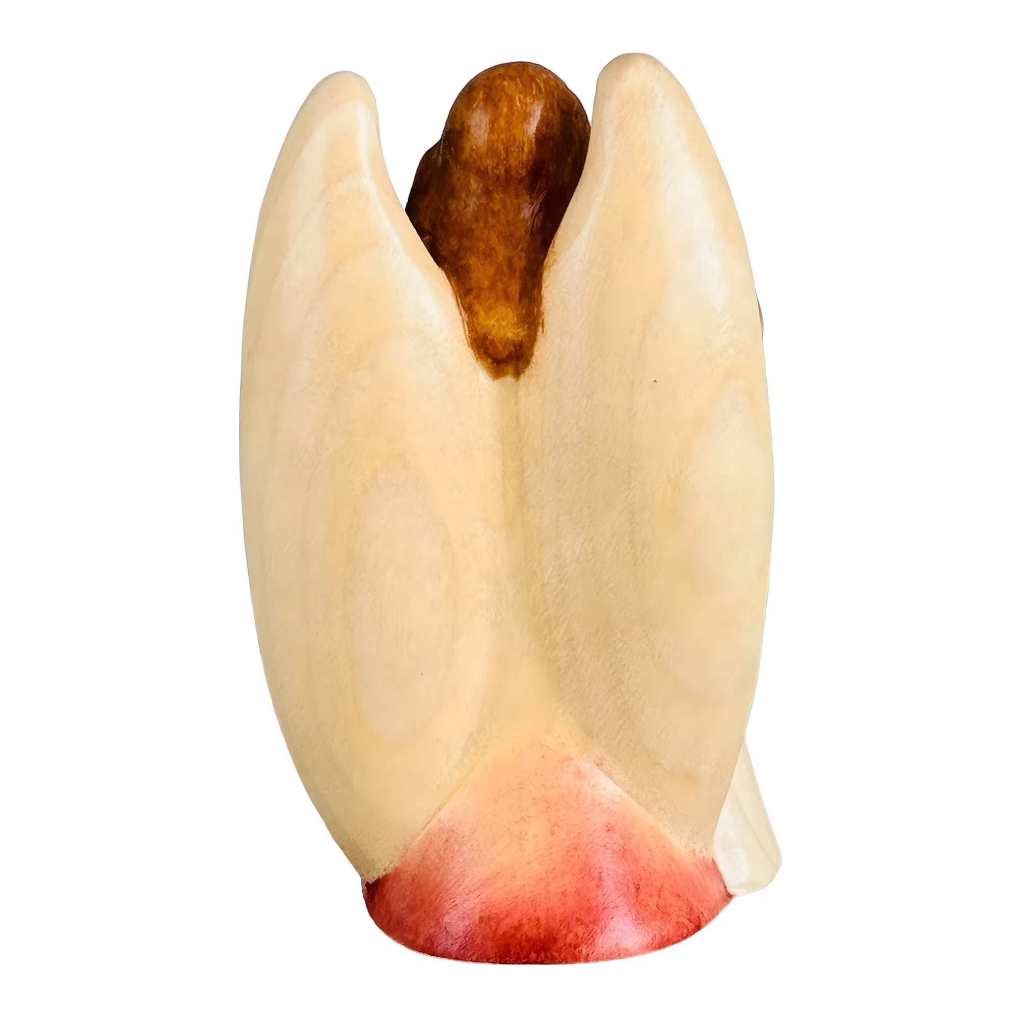 Guardian Angel Sculpture with Girl in Val Gardena Maple Wood